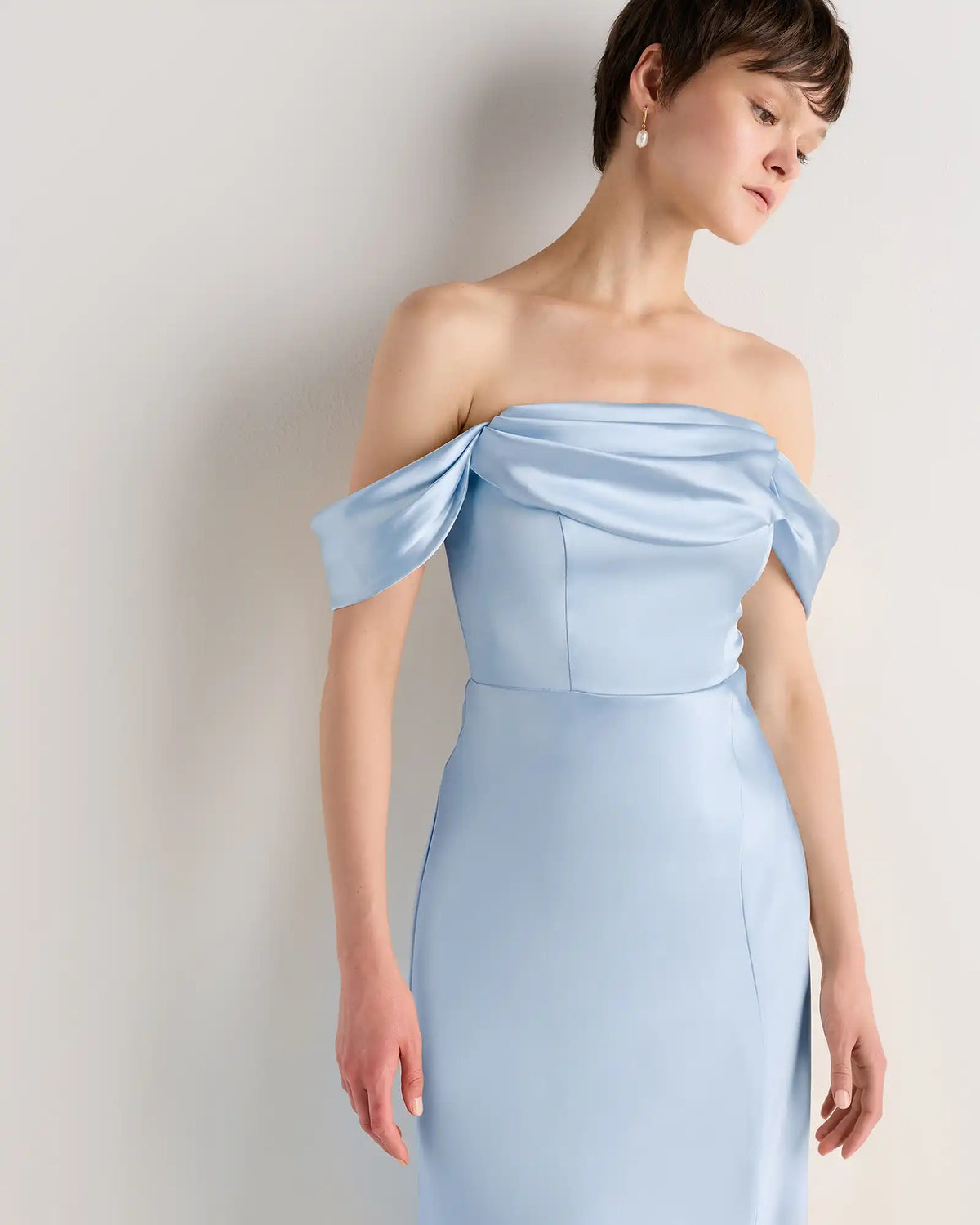 Aurora Stretch Satin Convertible Dress