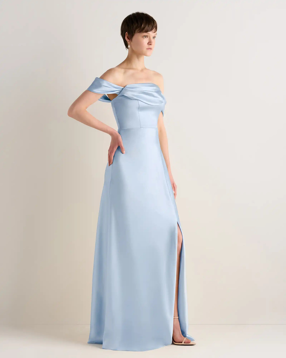 Aurora Stretch Satin Convertible Dress