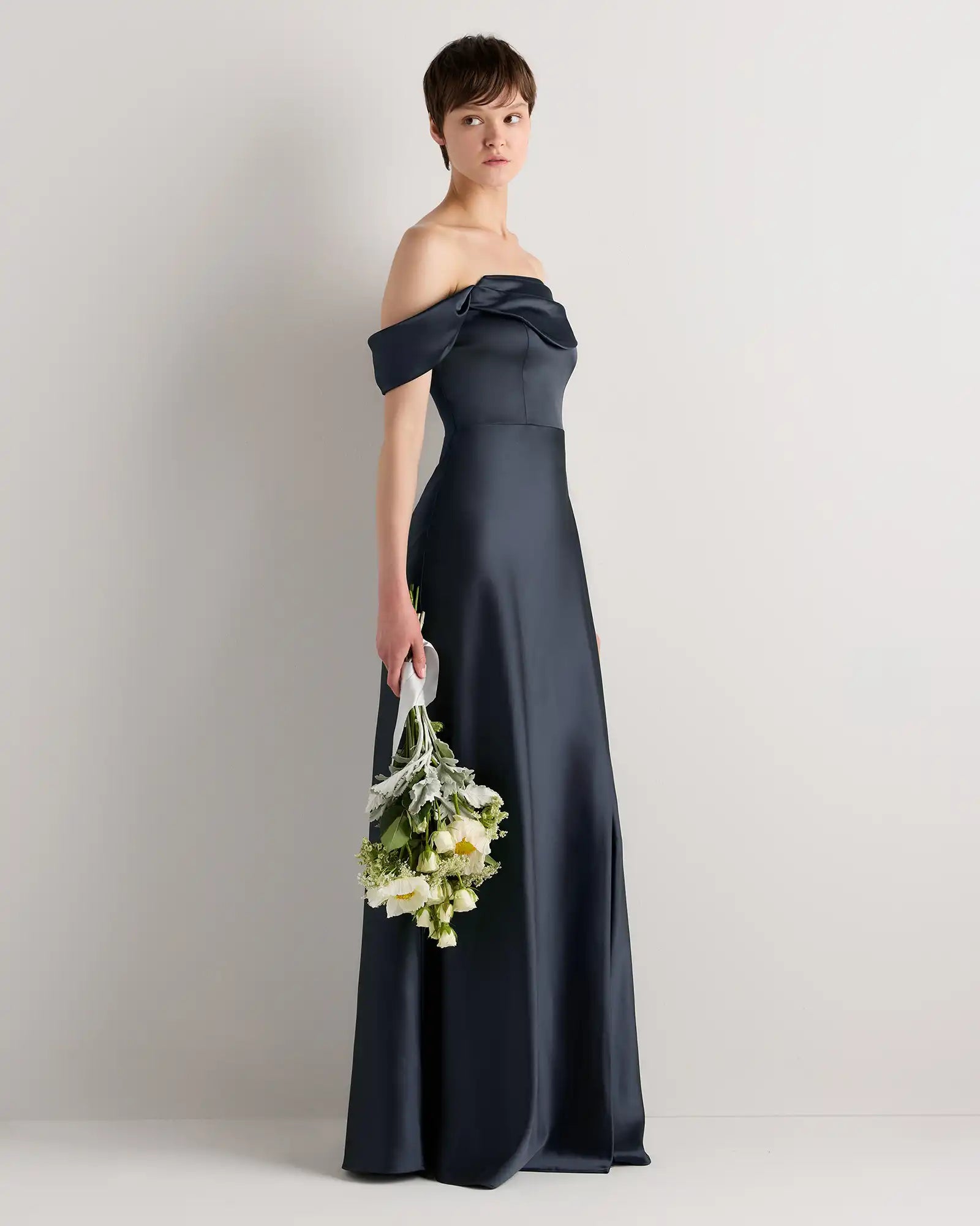 Aurora Stretch Satin Convertible Dress
