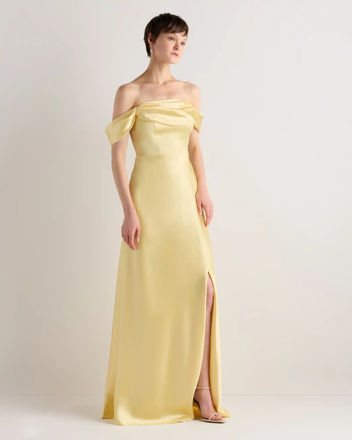 Aurora Stretch Satin Convertible Dress