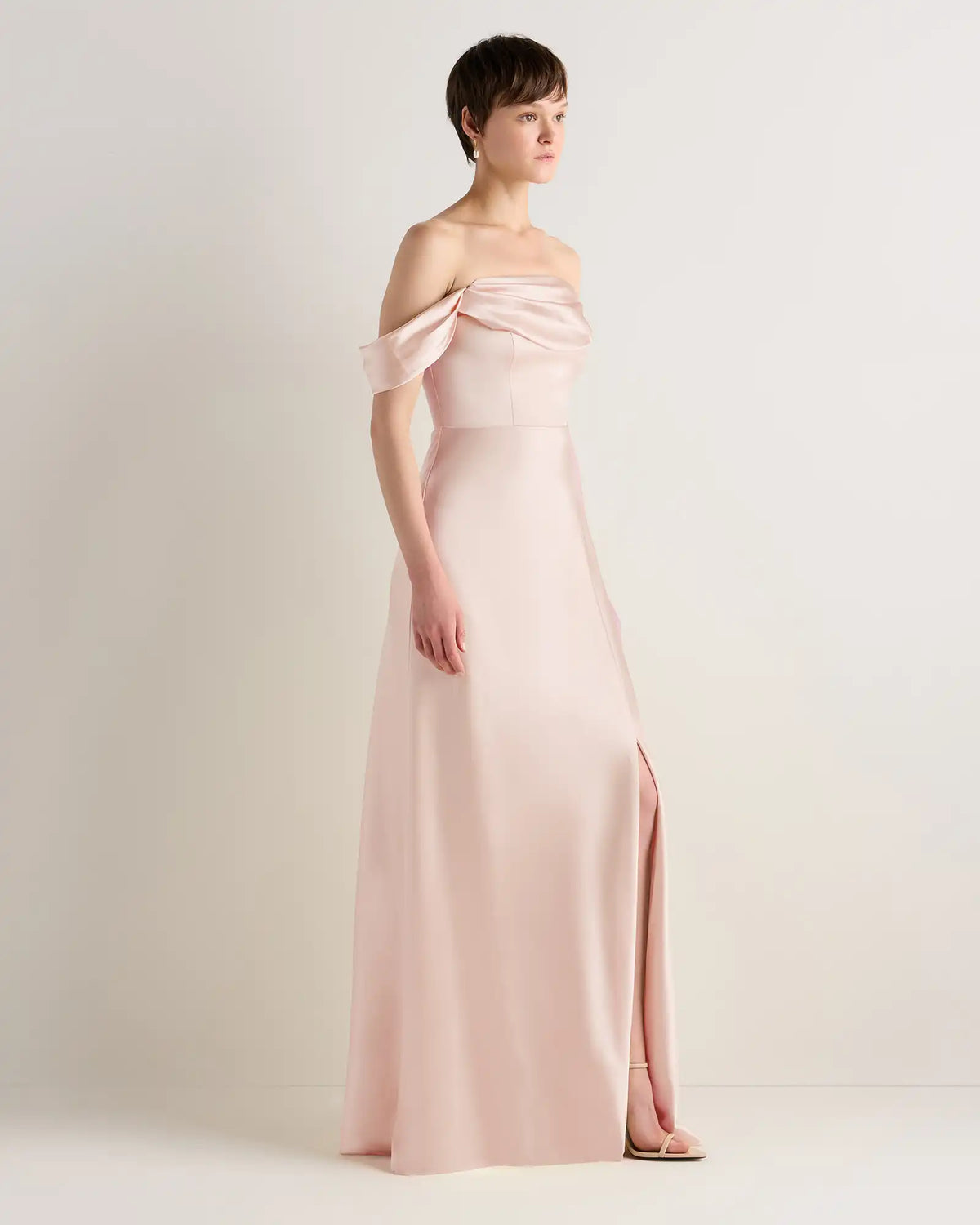 Aurora Stretch Satin Convertible Dress