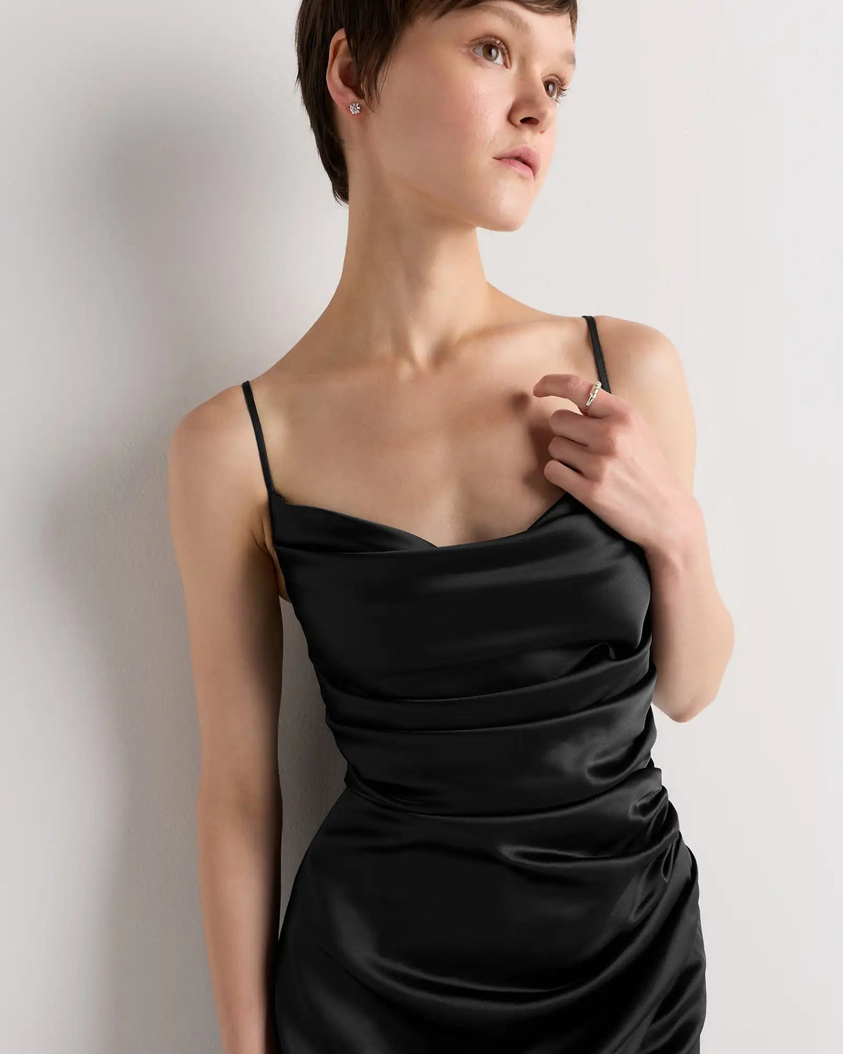 Juliette Stretch Satin Dress