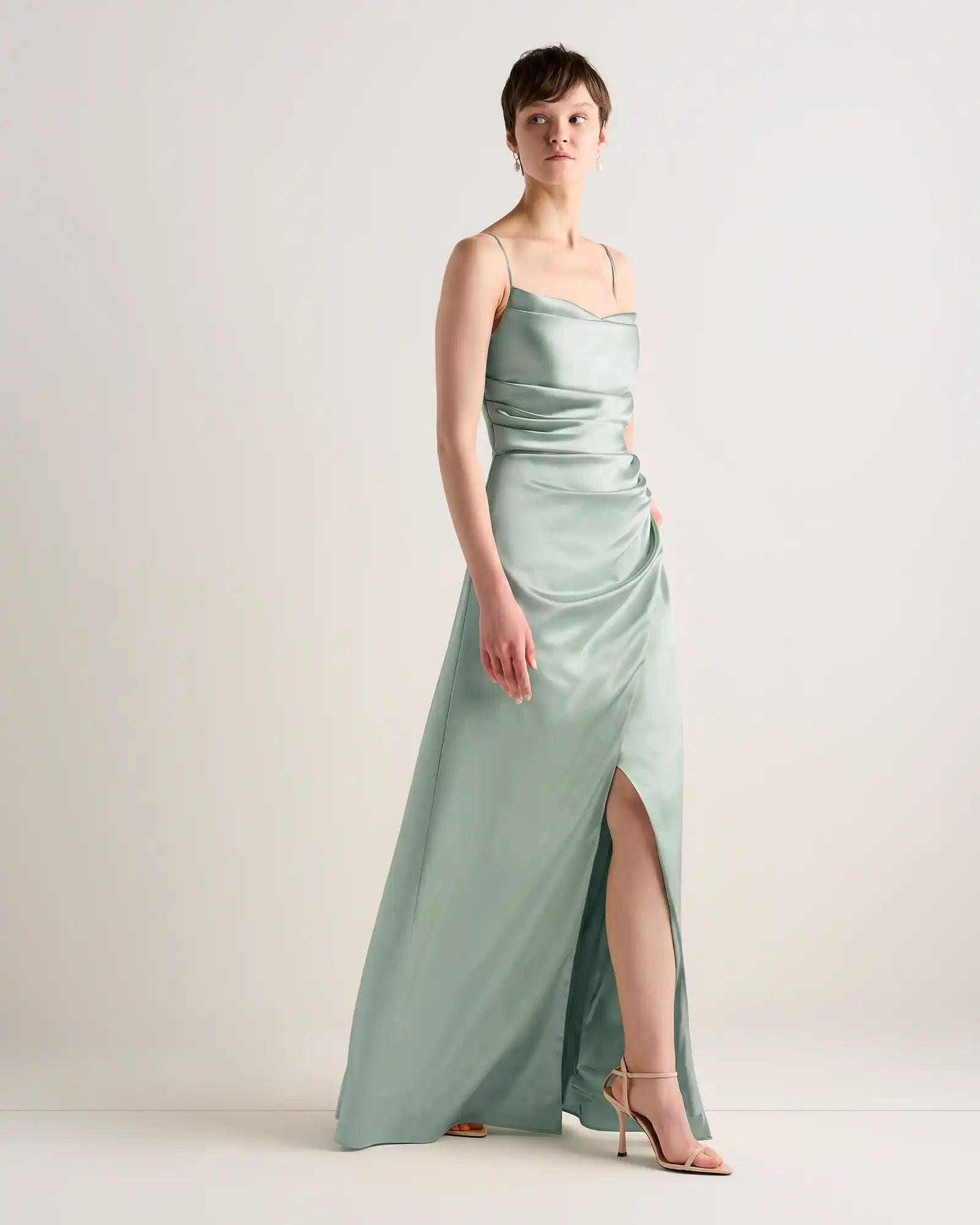 Juliette Stretch Satin Dress