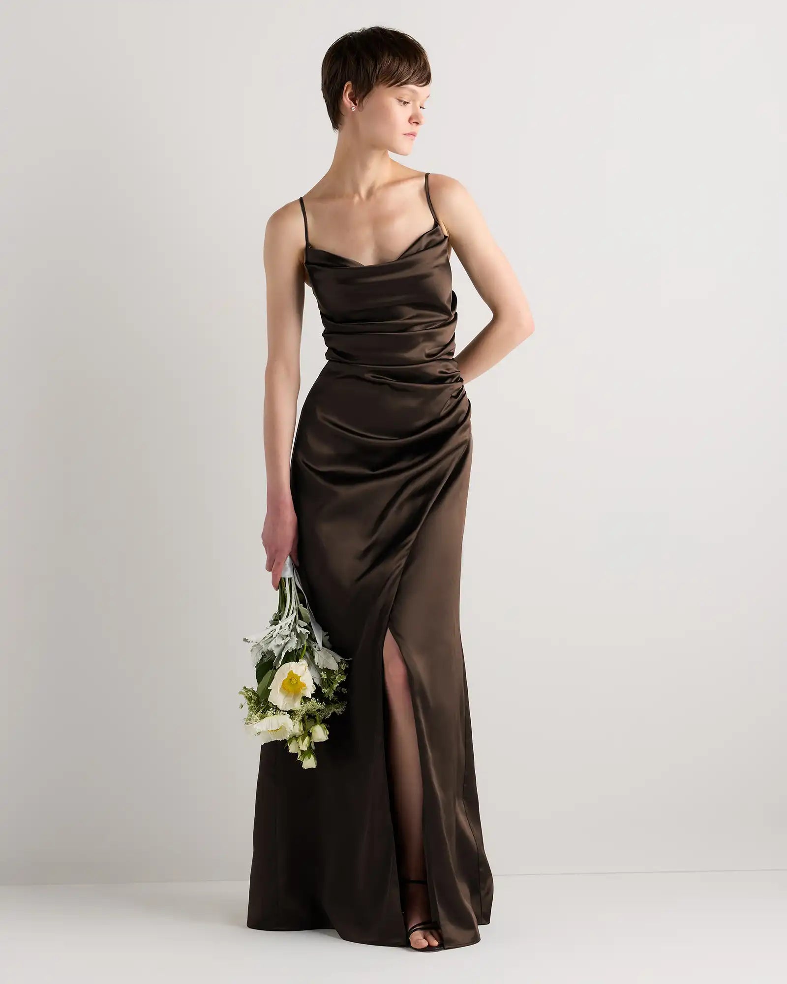 Juliette Stretch Satin Dress
