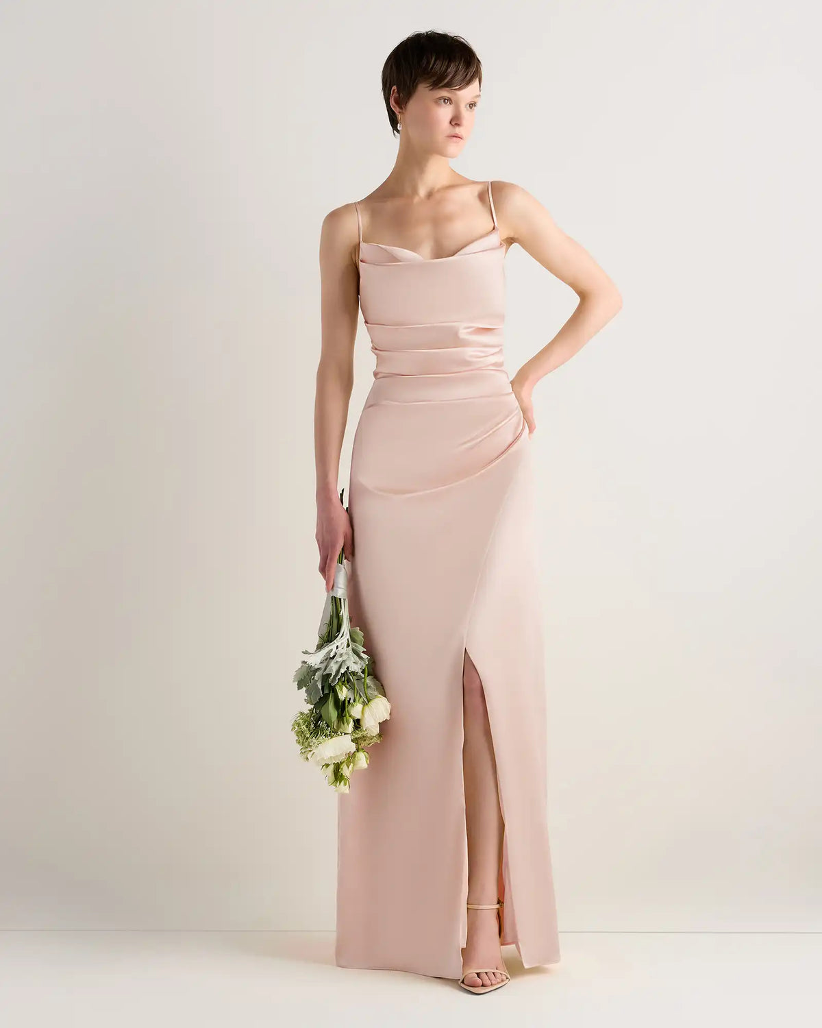 Juliette Stretch Satin Dress