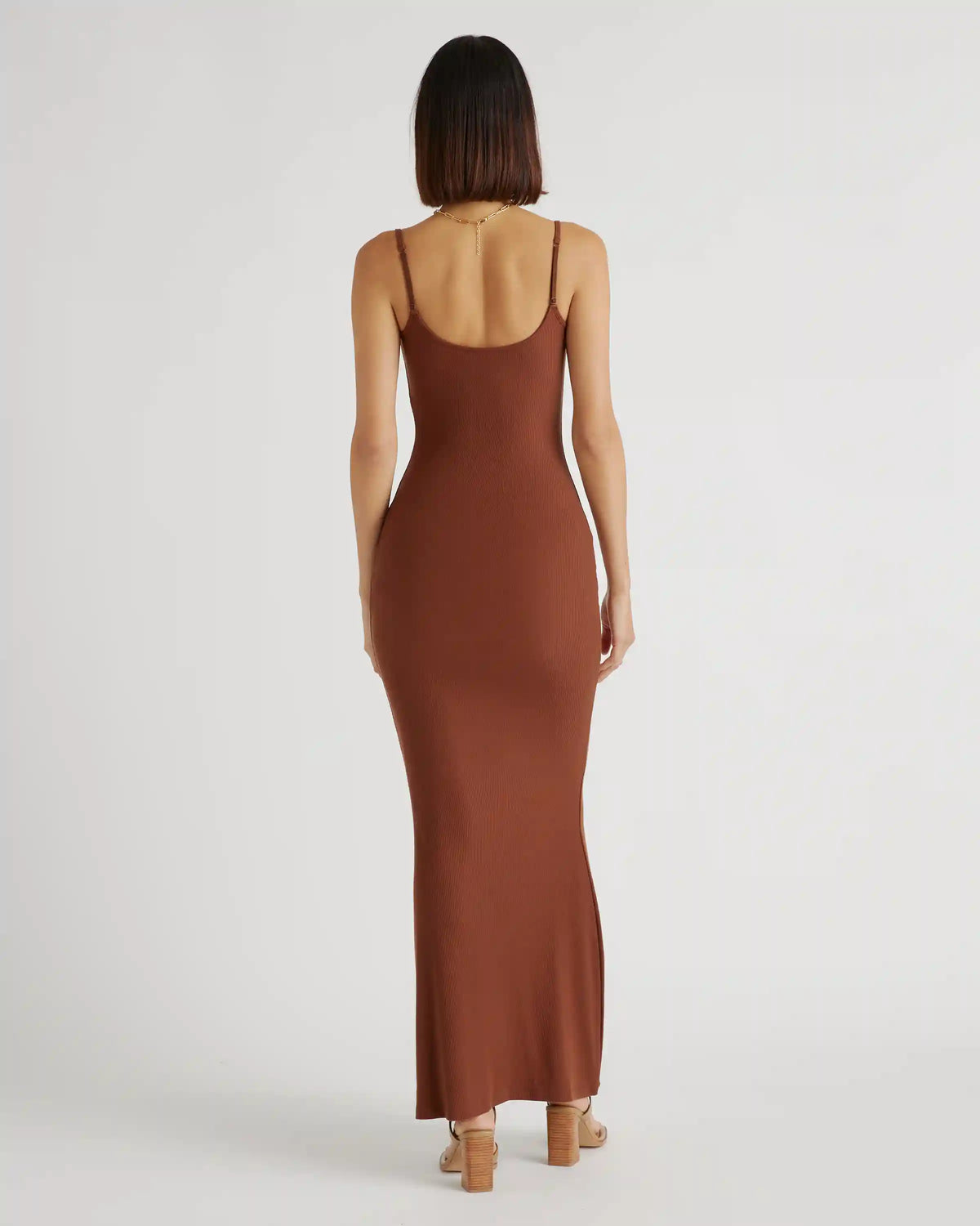 Tencel Rib Knit Maxi Slip Dress