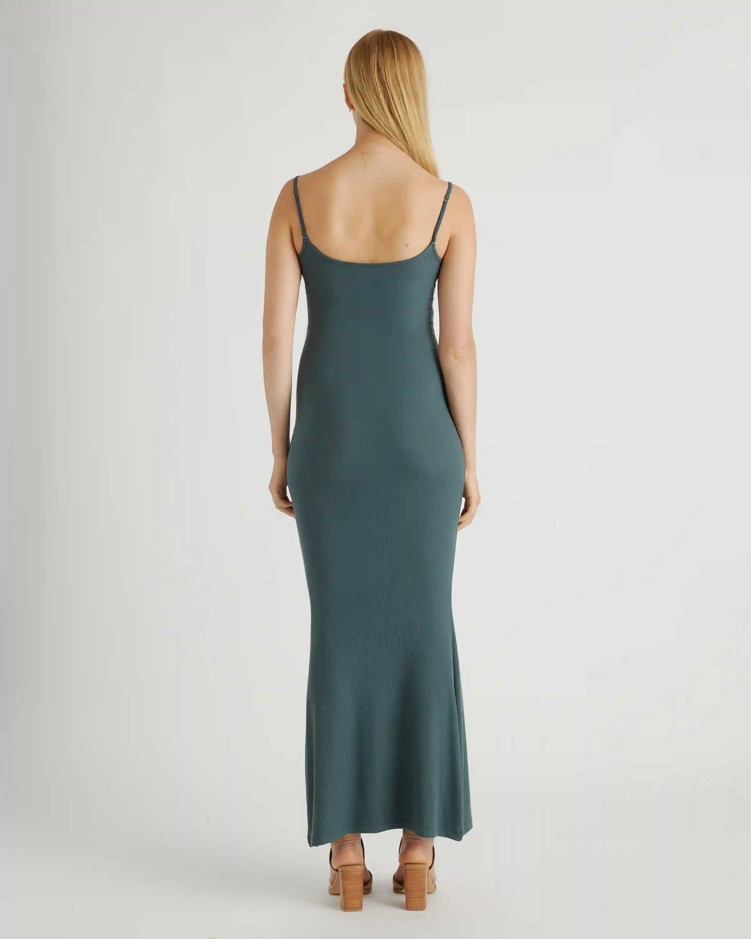 Tencel Rib Knit Maxi Slip Dress