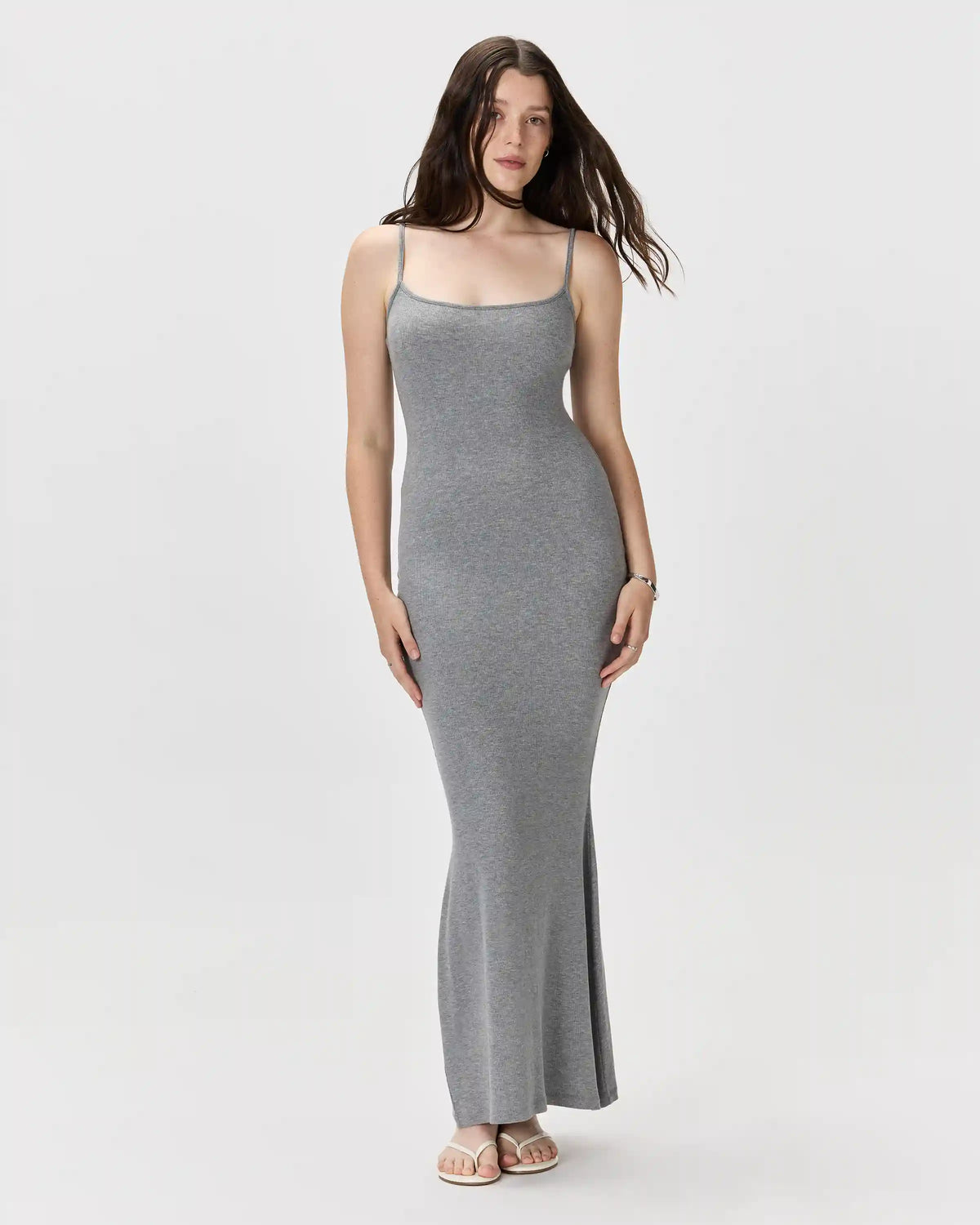 Tencel Rib Knit Maxi Slip Dress