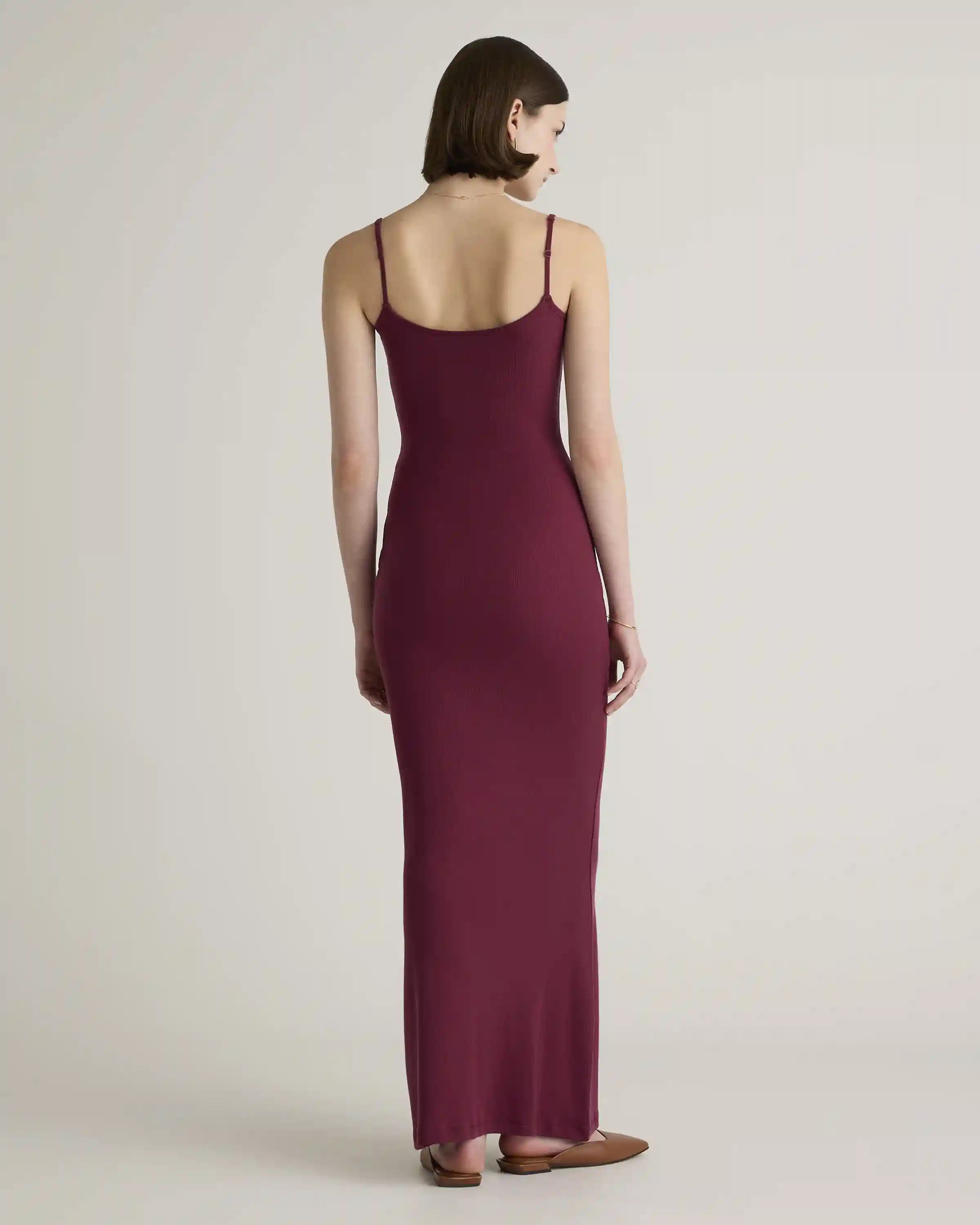 Tencel Rib Knit Maxi Slip Dress