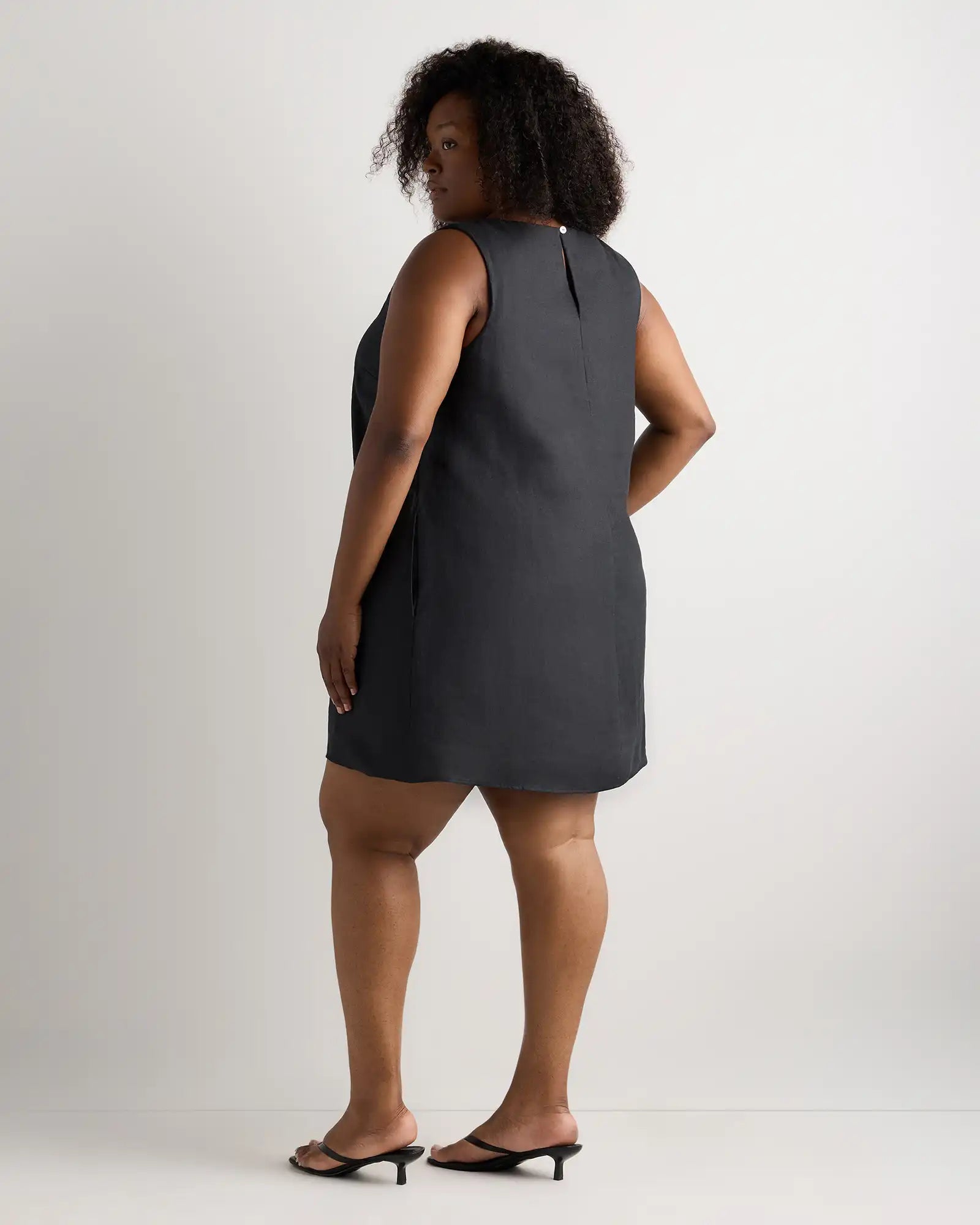100% European Linen Tank Mini Dress