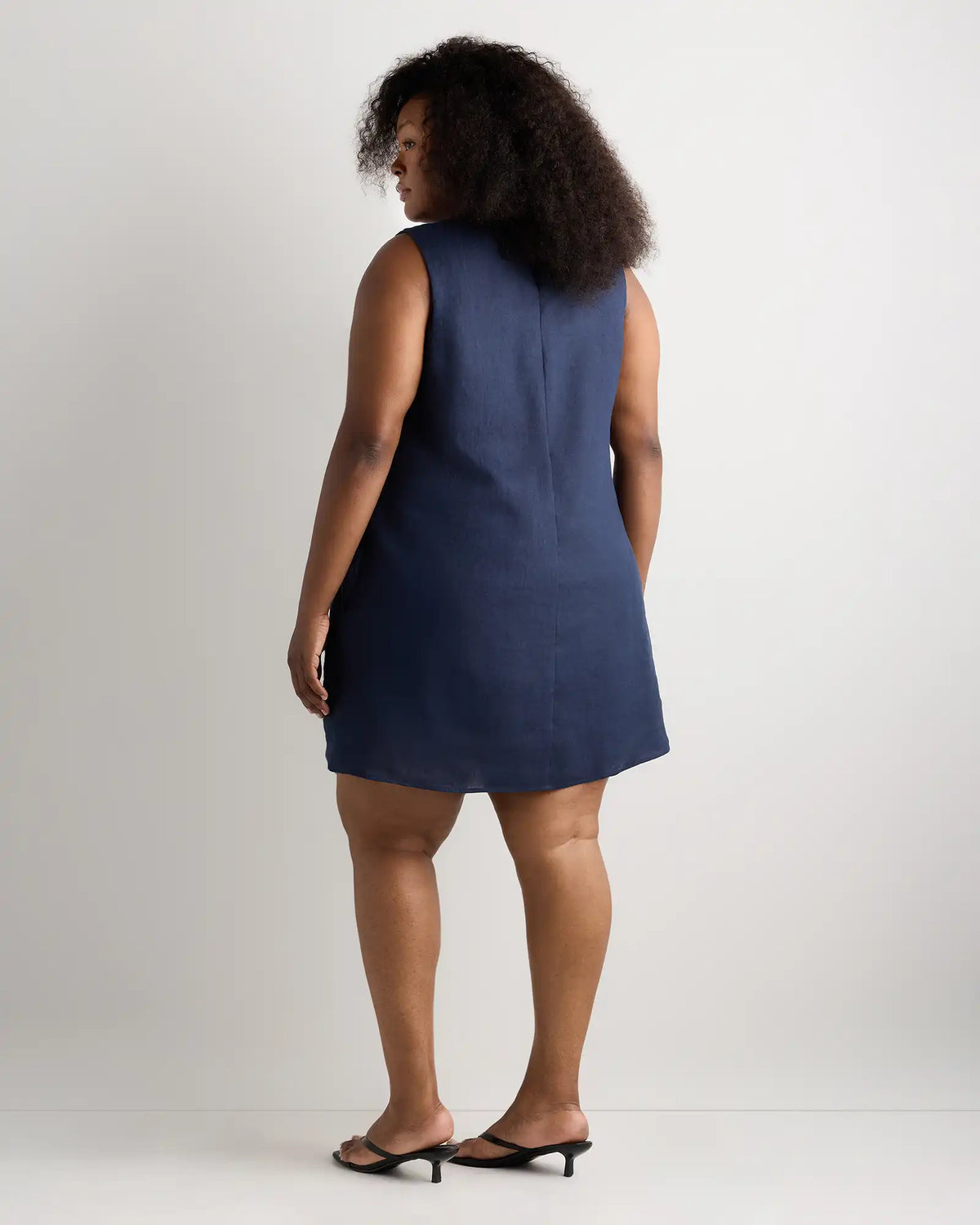 100% European Linen Tank Mini Dress