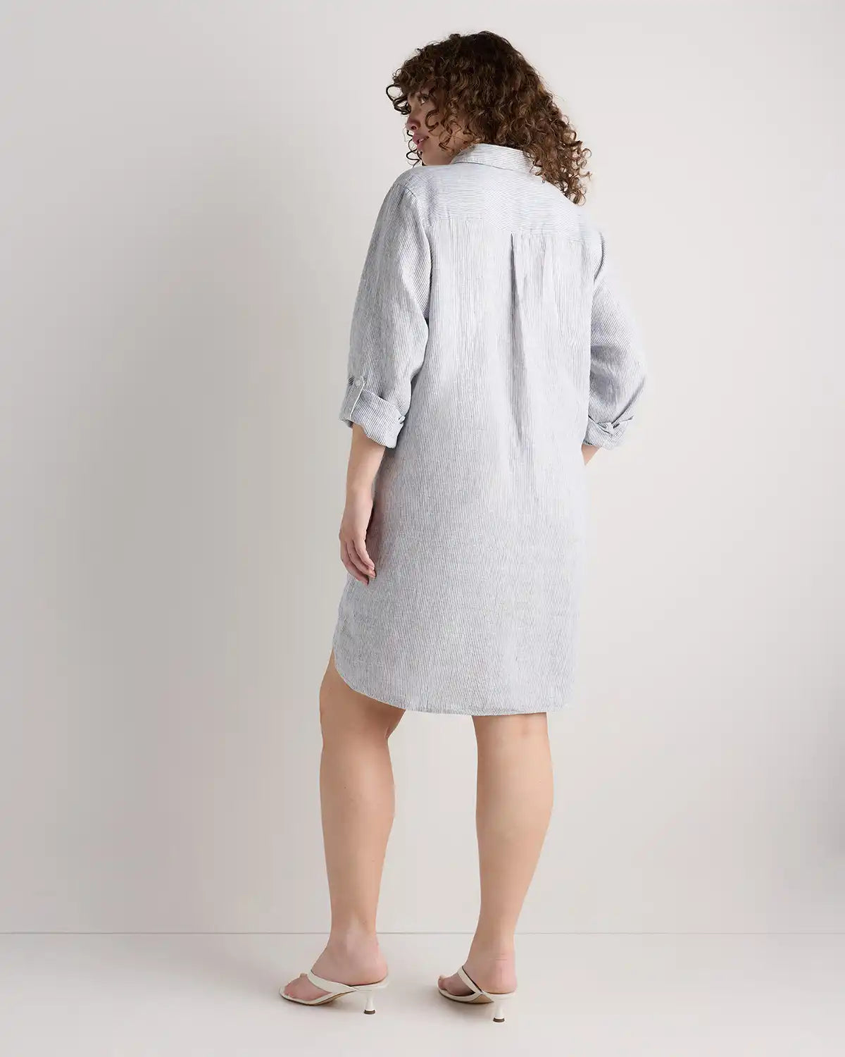 100% European Linen Shirt Dress