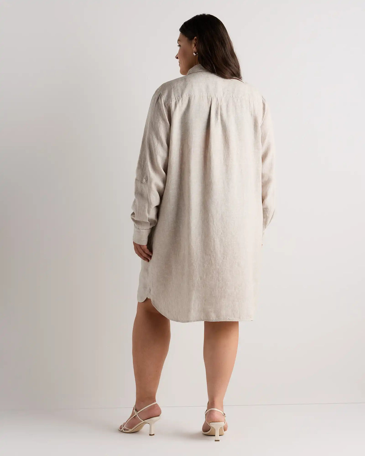 100% European Linen Shirt Dress