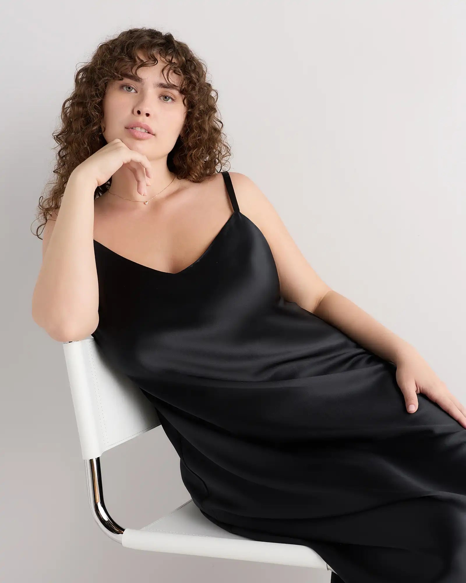 100% Washable Silk Maxi Slip Dress