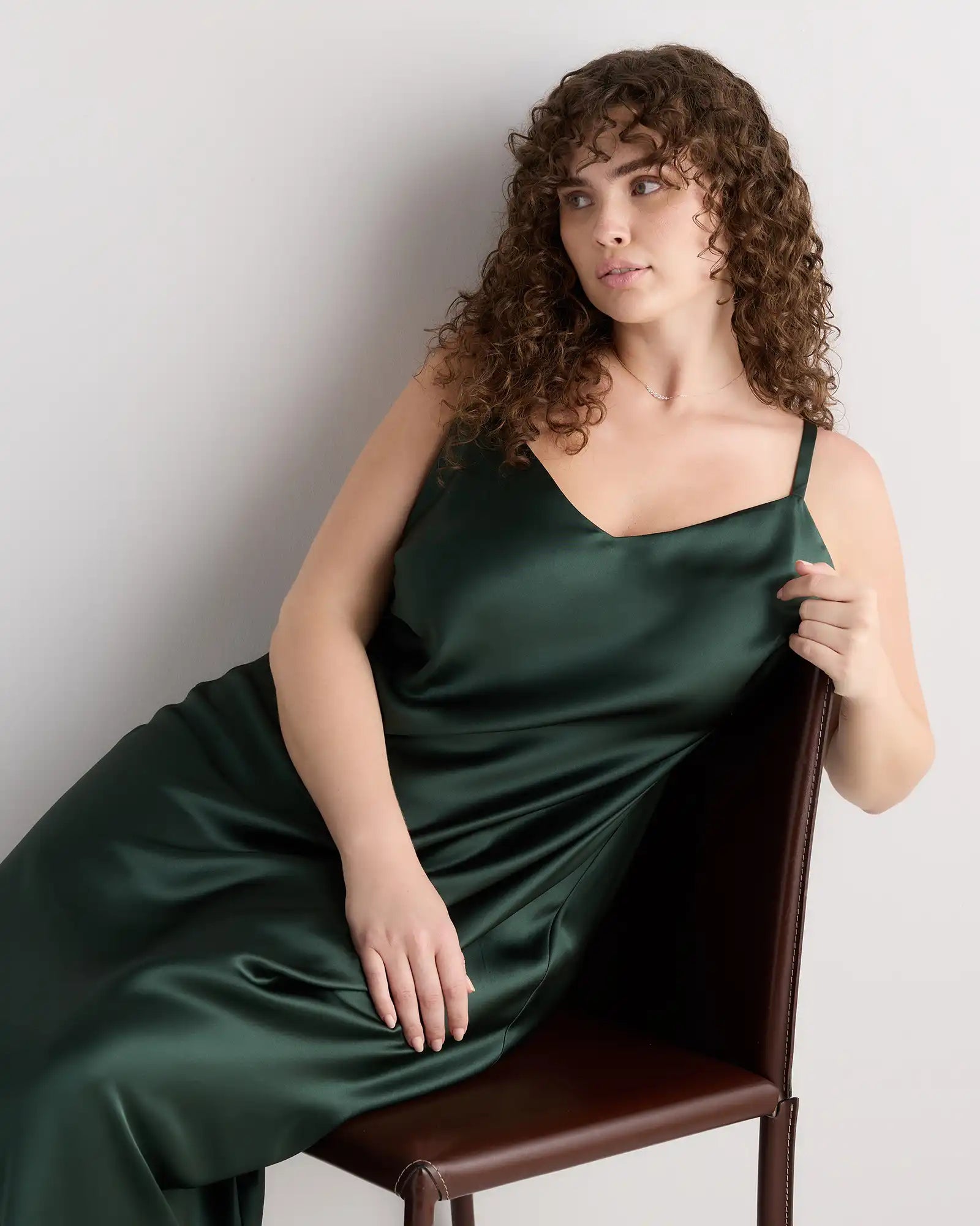 100% Washable Silk Maxi Slip Dress