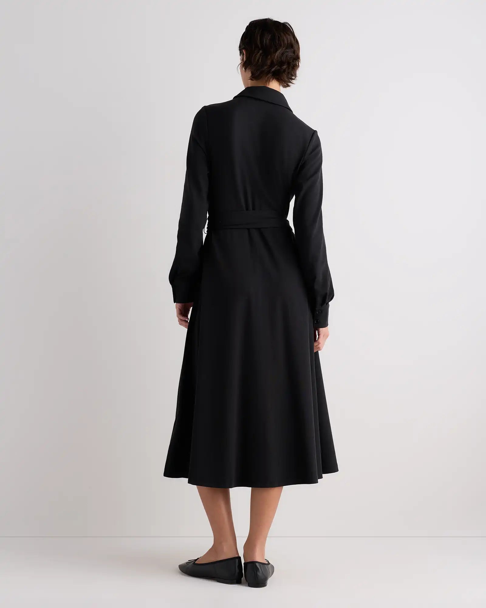 Tencel Modal Knit Midi Shirt Dress