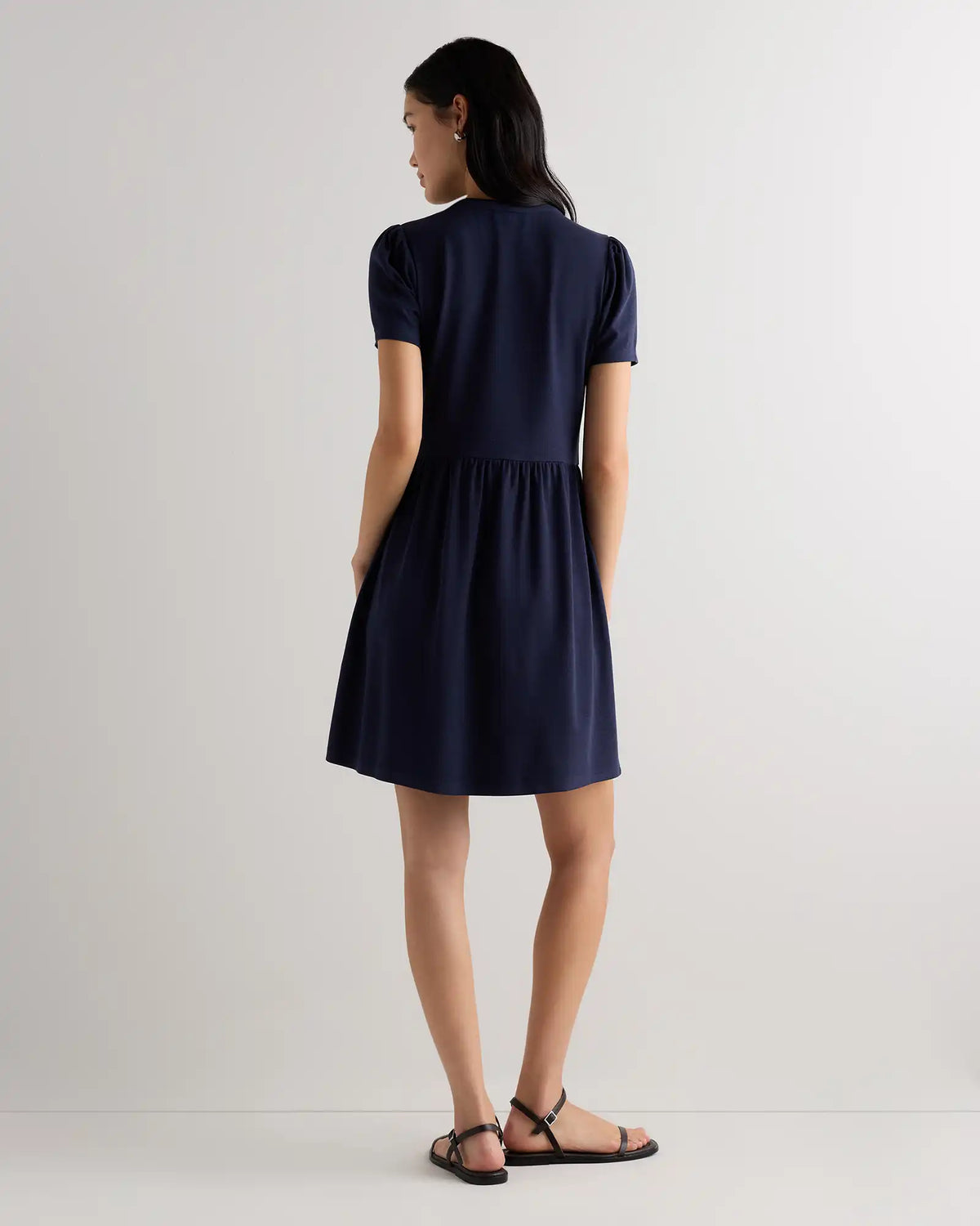 Tencel Modal Knit V-Neck Mini Dress
