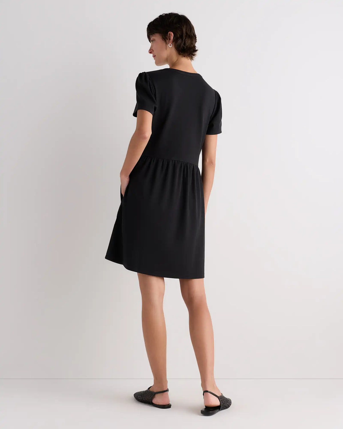 Tencel Modal Knit V-Neck Mini Dress