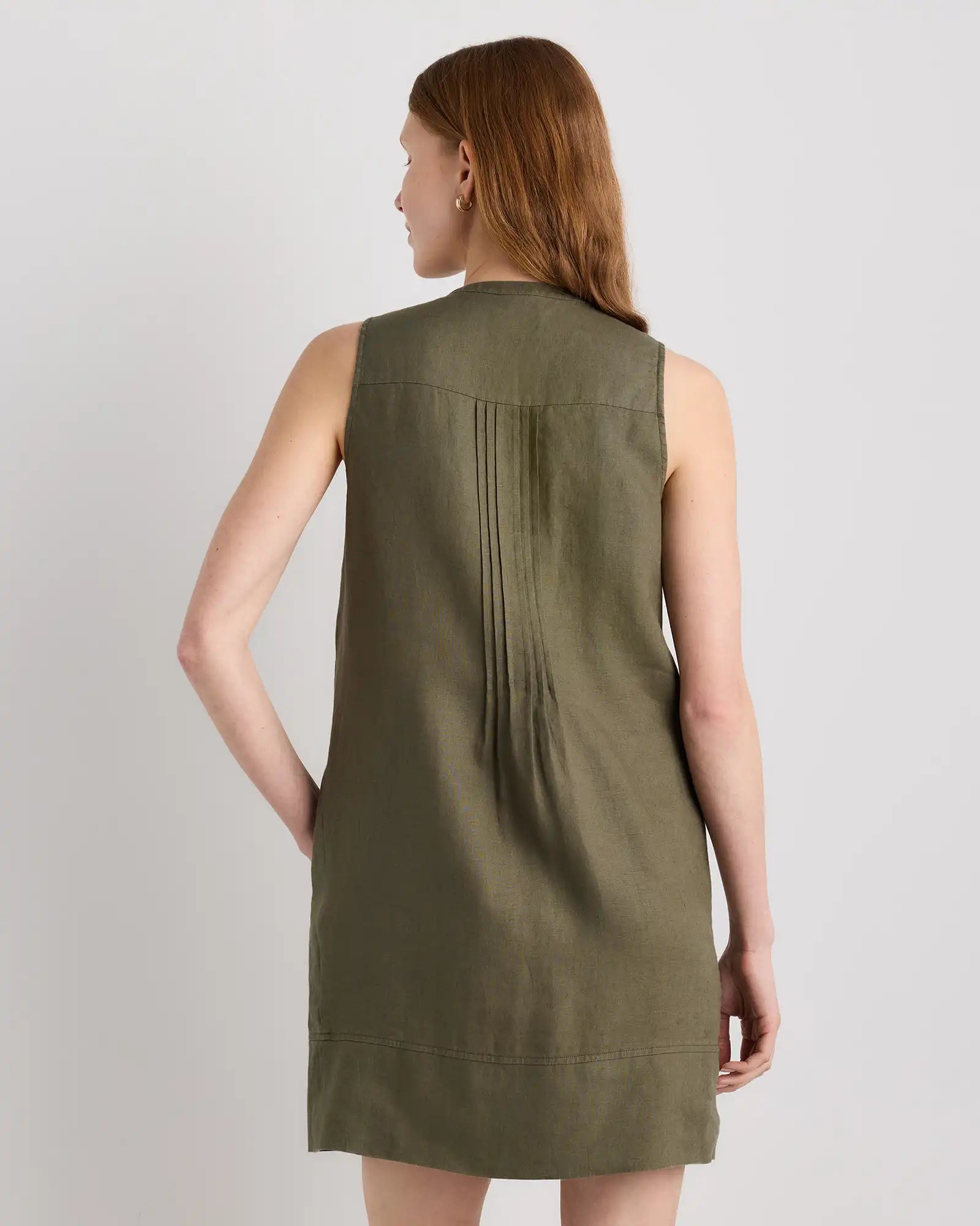 100% European Linen Sleeveless Swing Dress