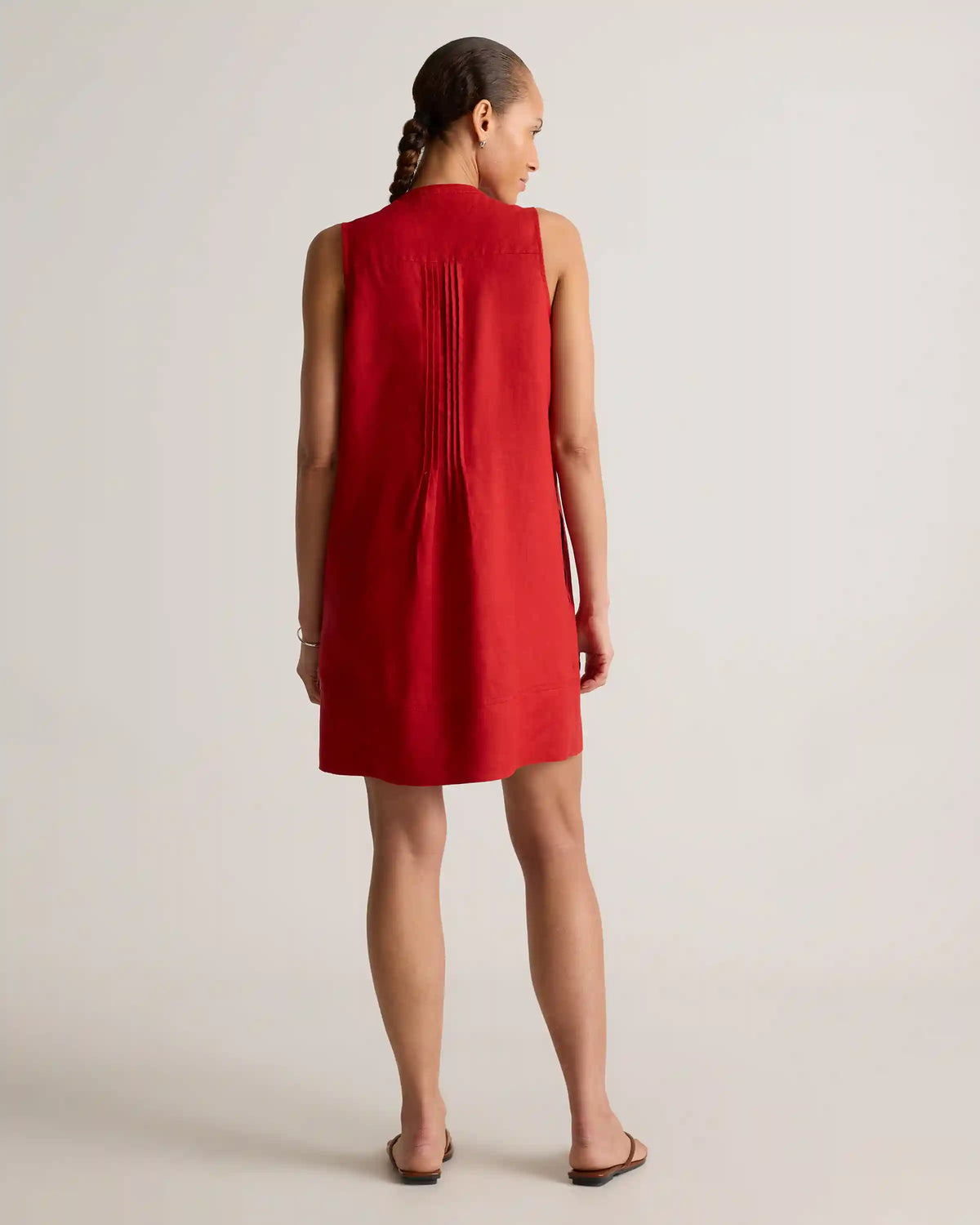 100% European Linen Sleeveless Swing Dress