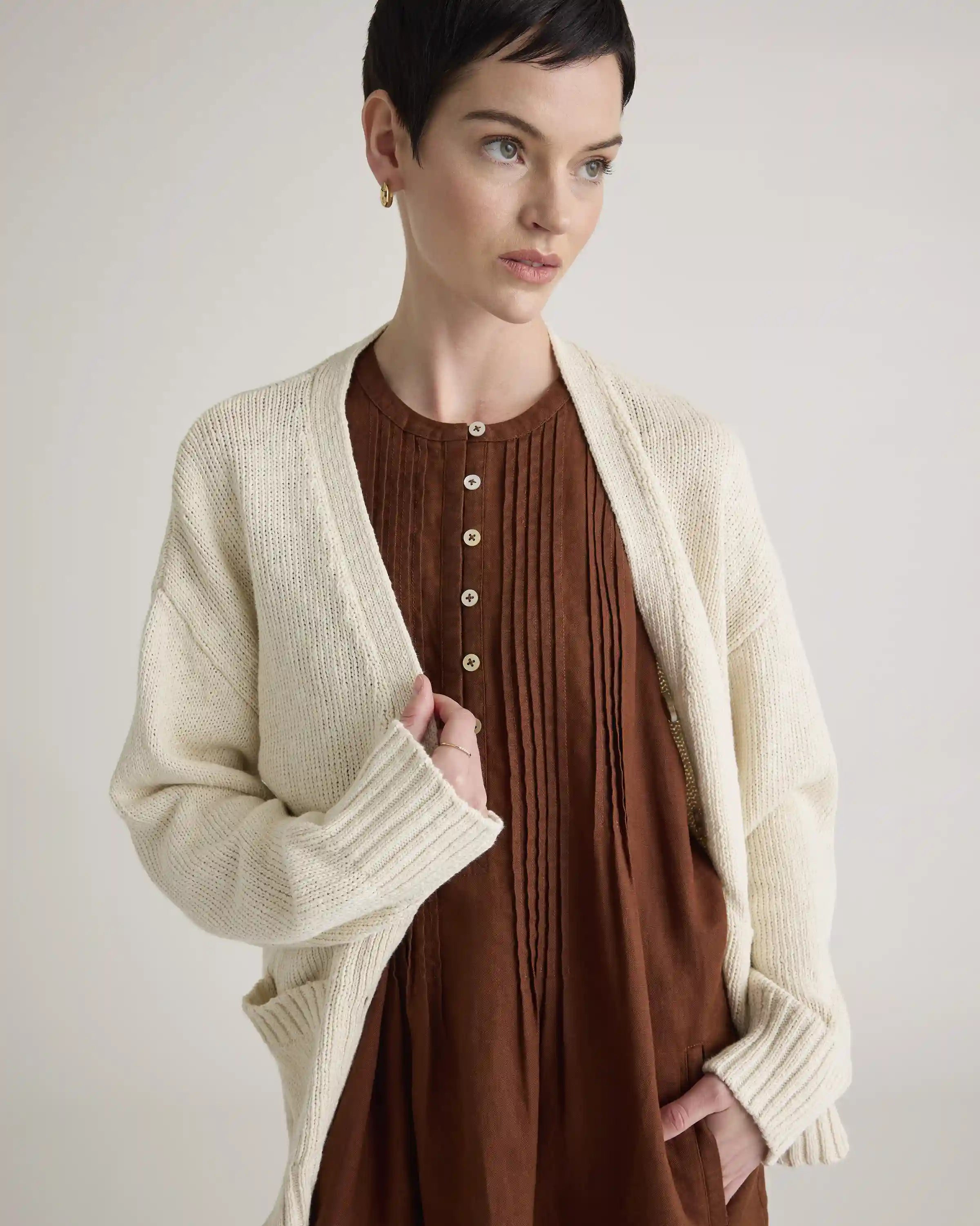 100% European Linen Sleeveless Swing Dress