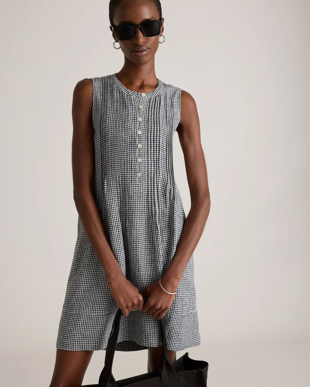 100% European Linen Sleeveless Swing Dress