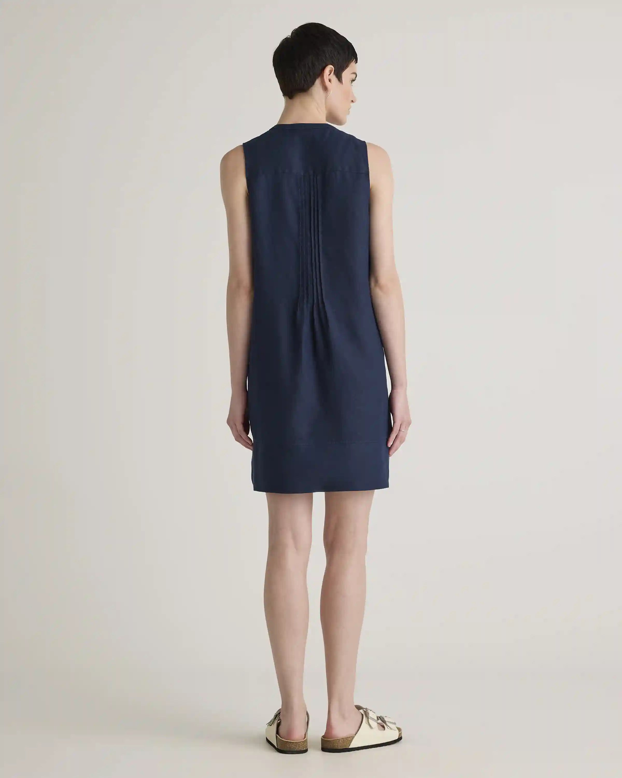 100% European Linen Sleeveless Swing Dress