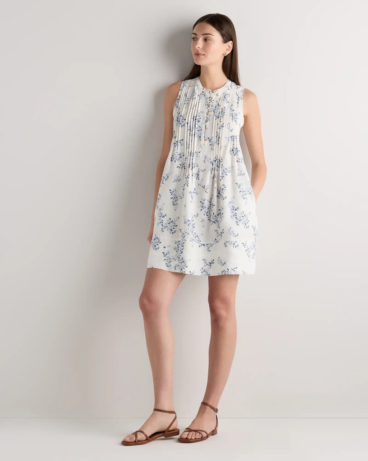 100% European Linen Sleeveless Swing Dress