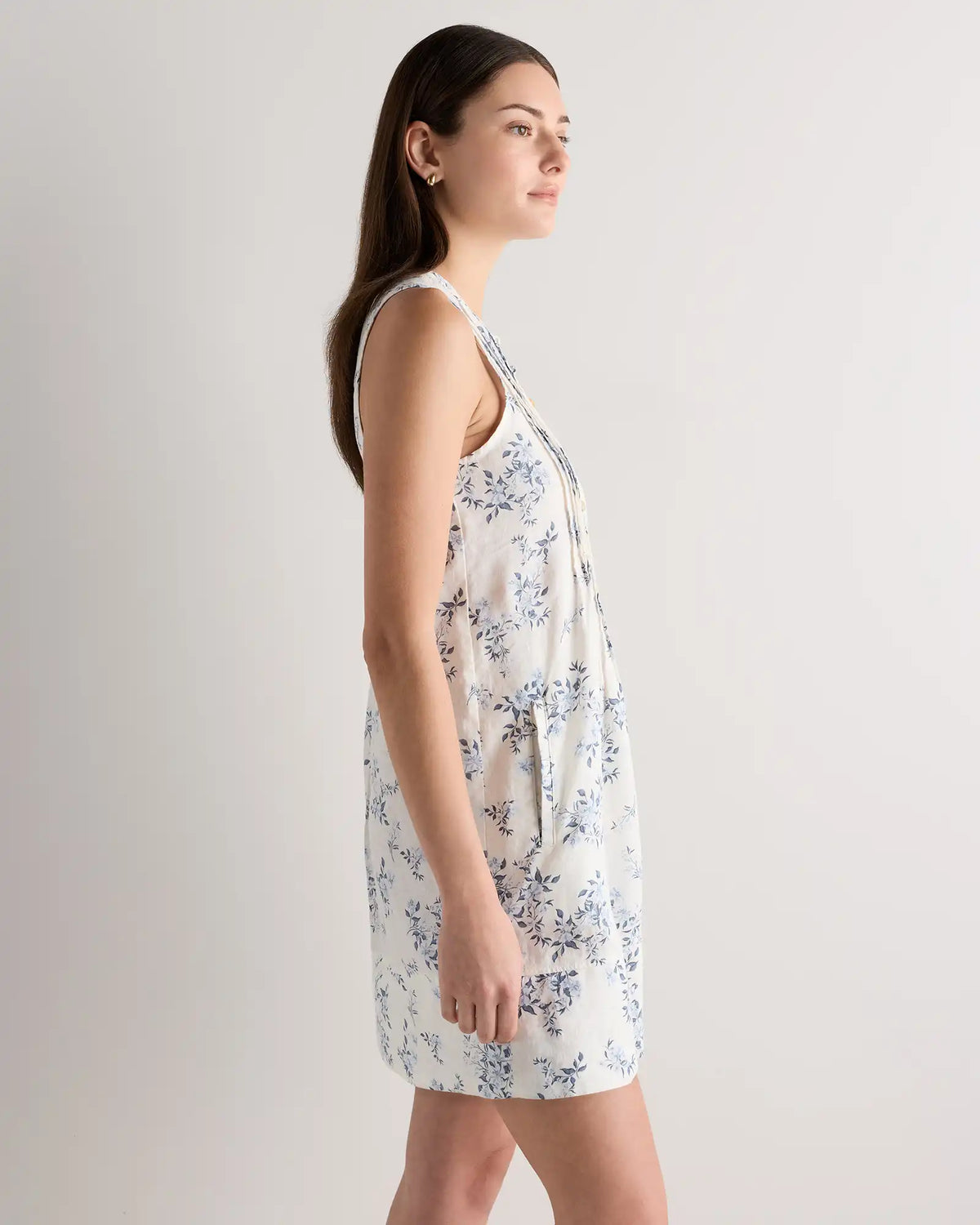 100% European Linen Sleeveless Swing Dress
