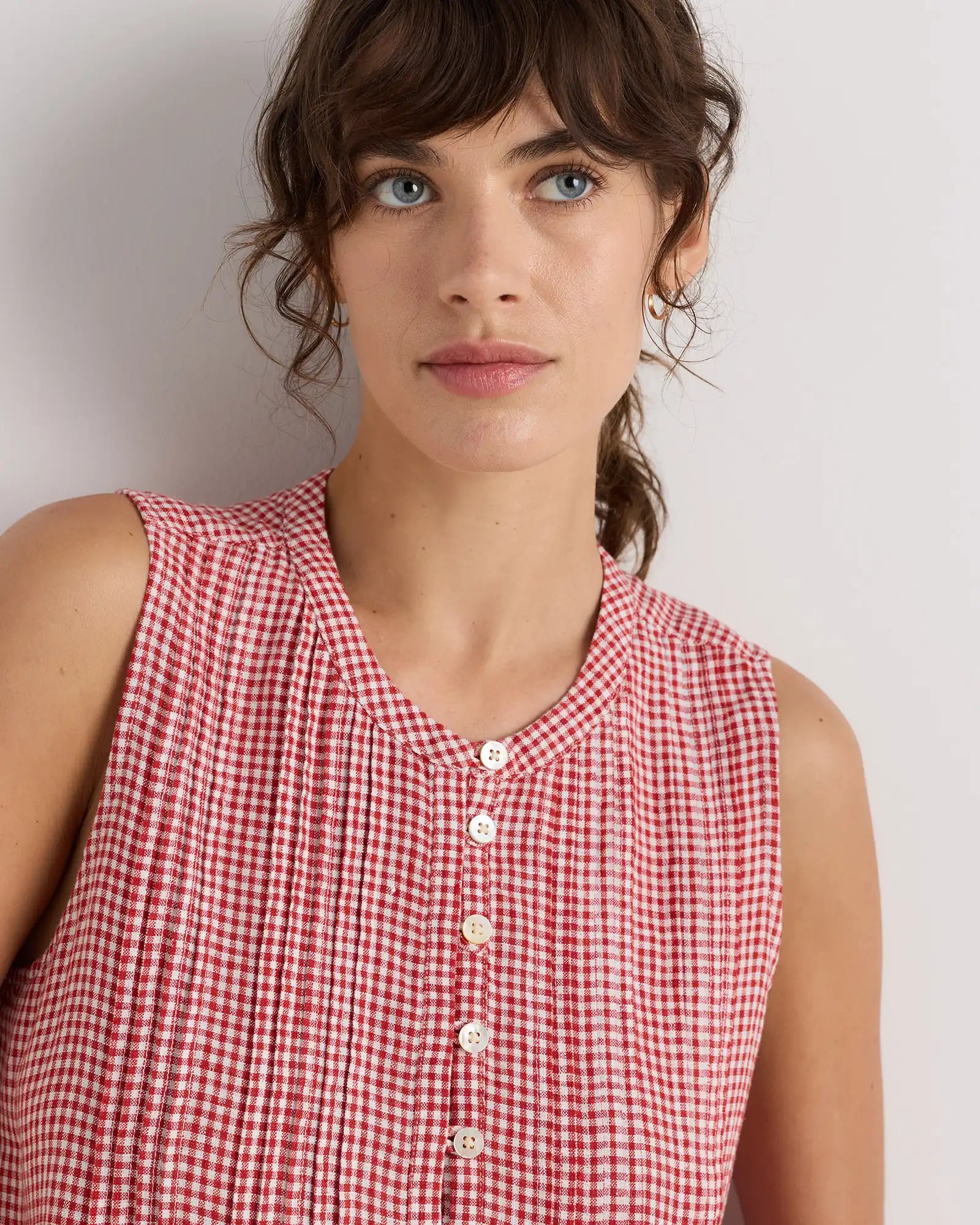 100% European Linen Sleeveless Swing Dress