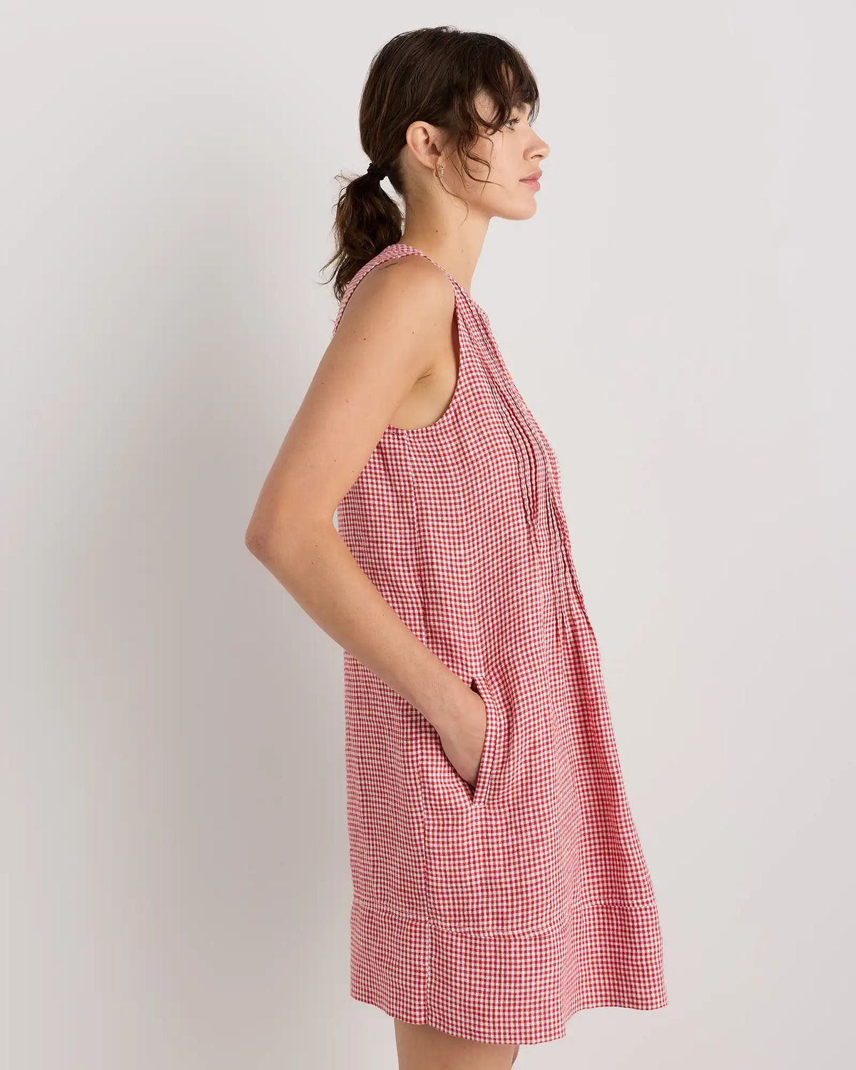 100% European Linen Sleeveless Swing Dress