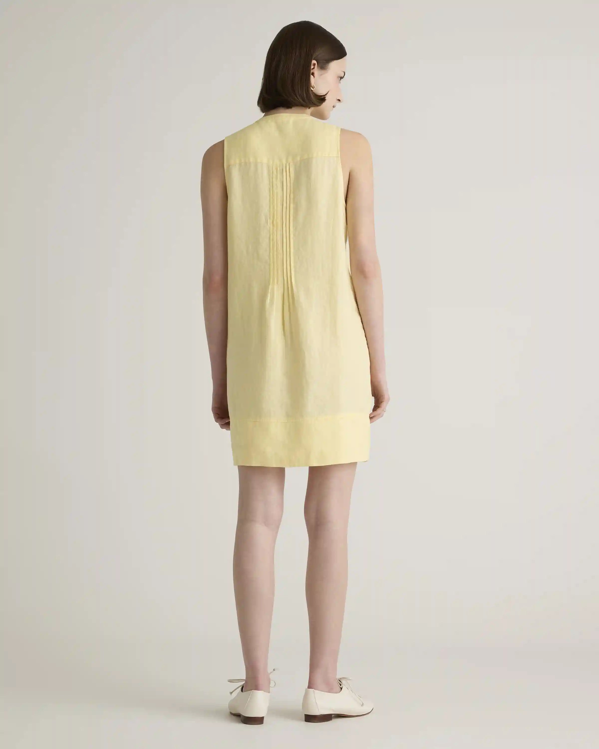 100% European Linen Sleeveless Swing Dress