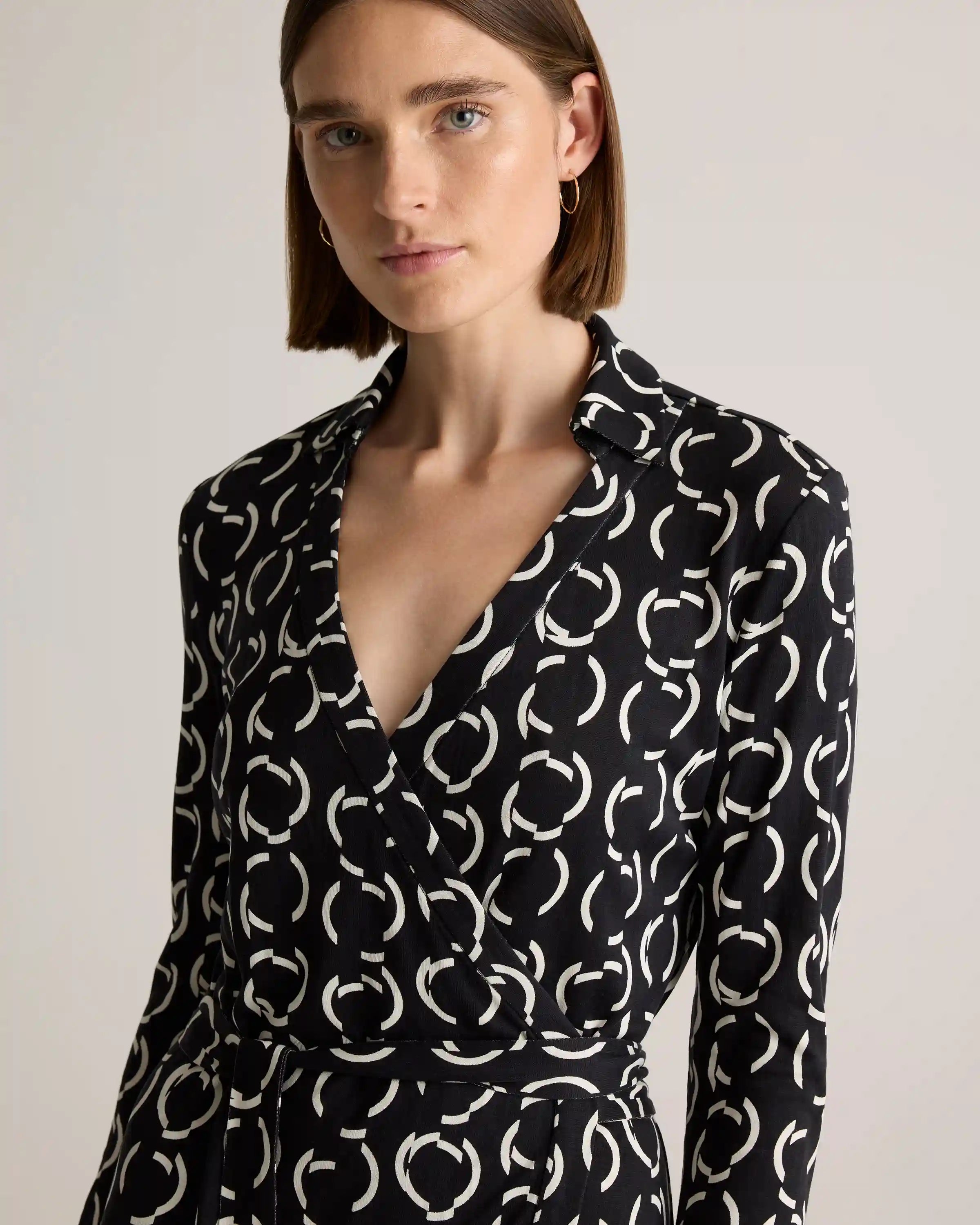 100% Silk Jersey Mini Wrap Dress
