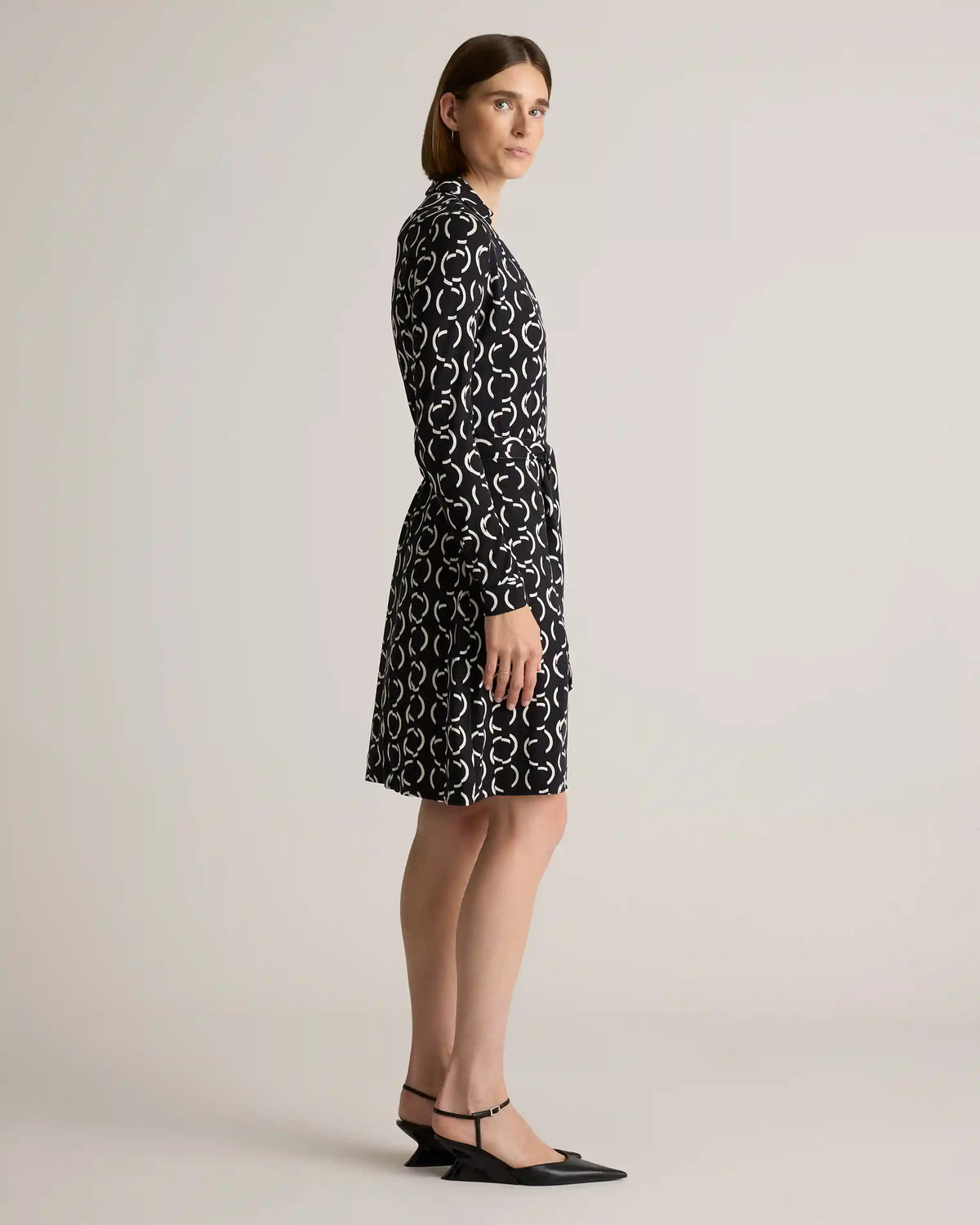 100% Silk Jersey Mini Wrap Dress
