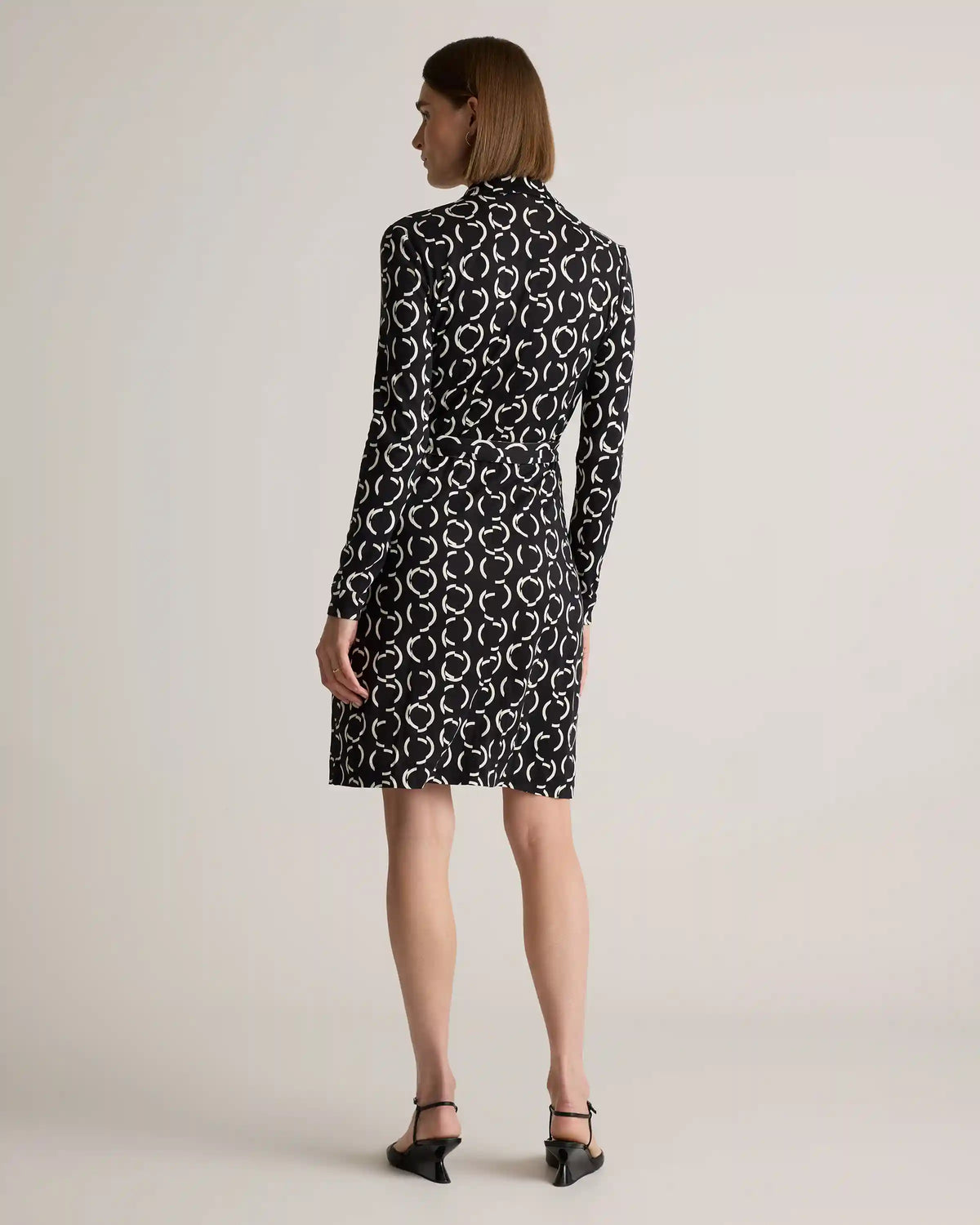 100% Silk Jersey Mini Wrap Dress
