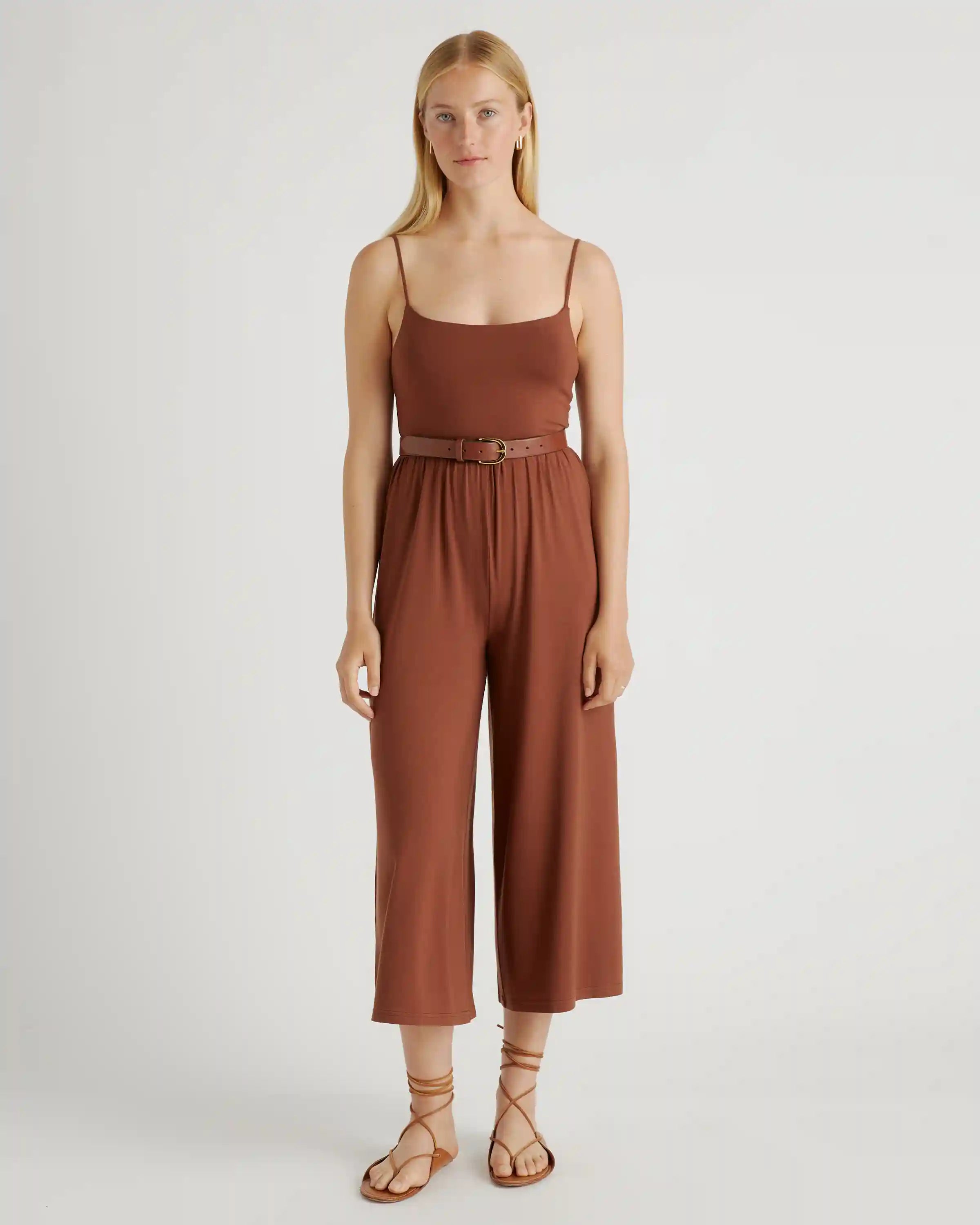 Tencel Jersey Wide Leg Jumpsuit