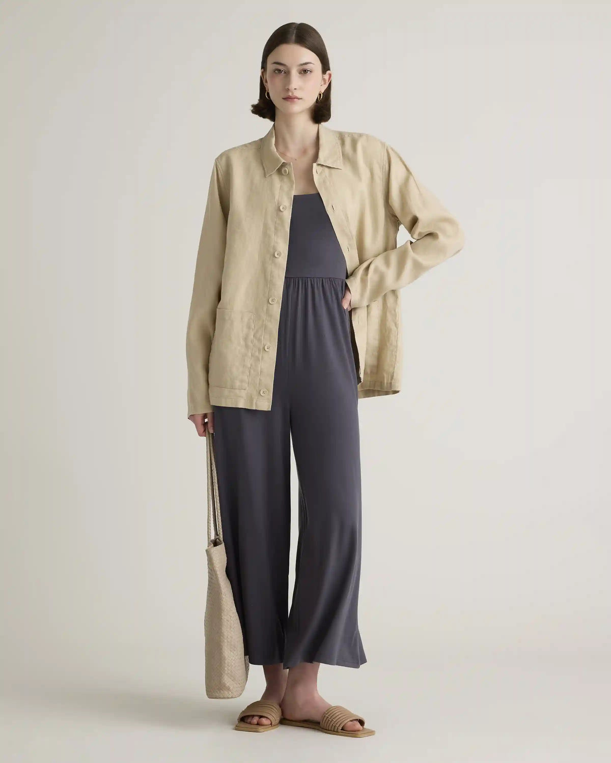 Tencel Jersey Wide Leg Jumpsuit