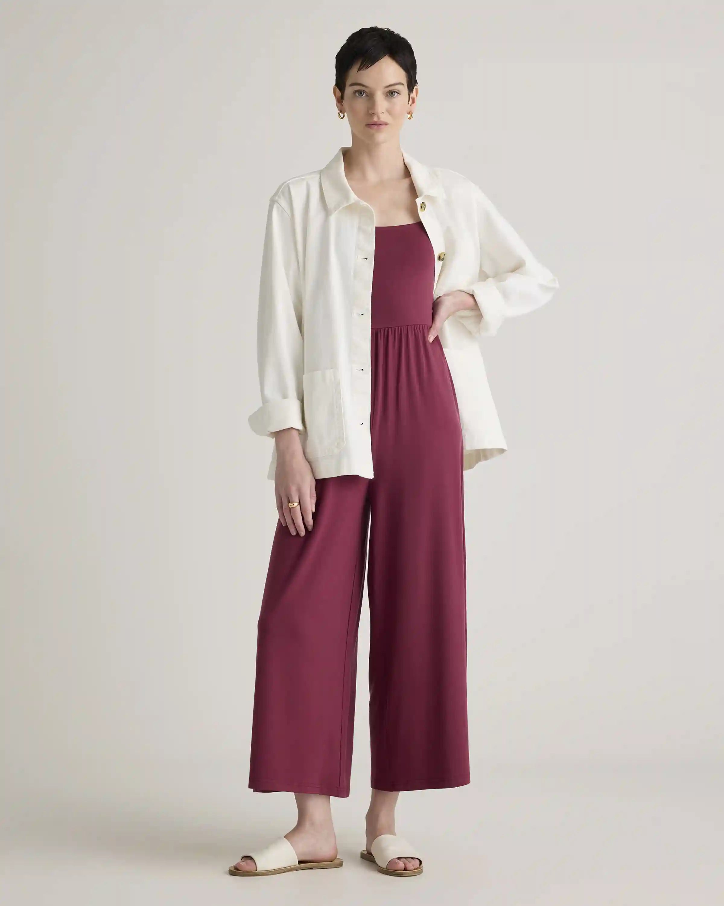 Tencel Jersey Wide Leg Jumpsuit