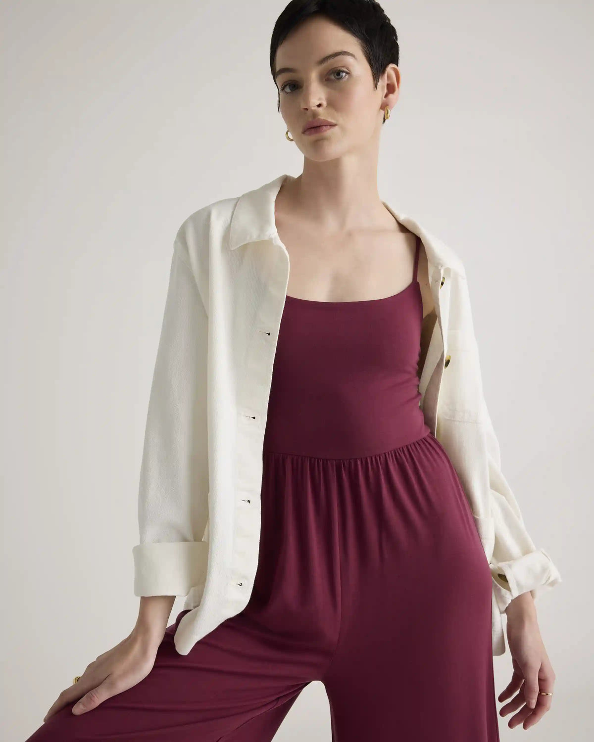 Tencel Jersey Wide Leg Jumpsuit