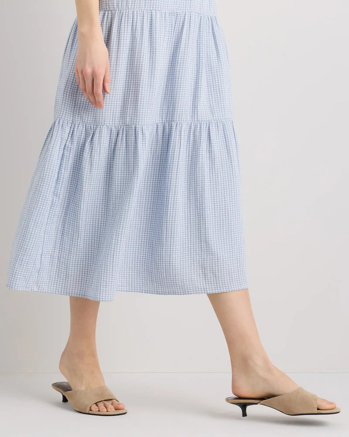 100% Organic Cotton Gauze Tiered Maxi Dress
