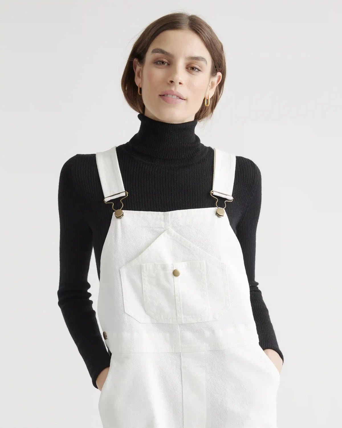 Organic Stretch Cotton Twill Relaxed Overalls