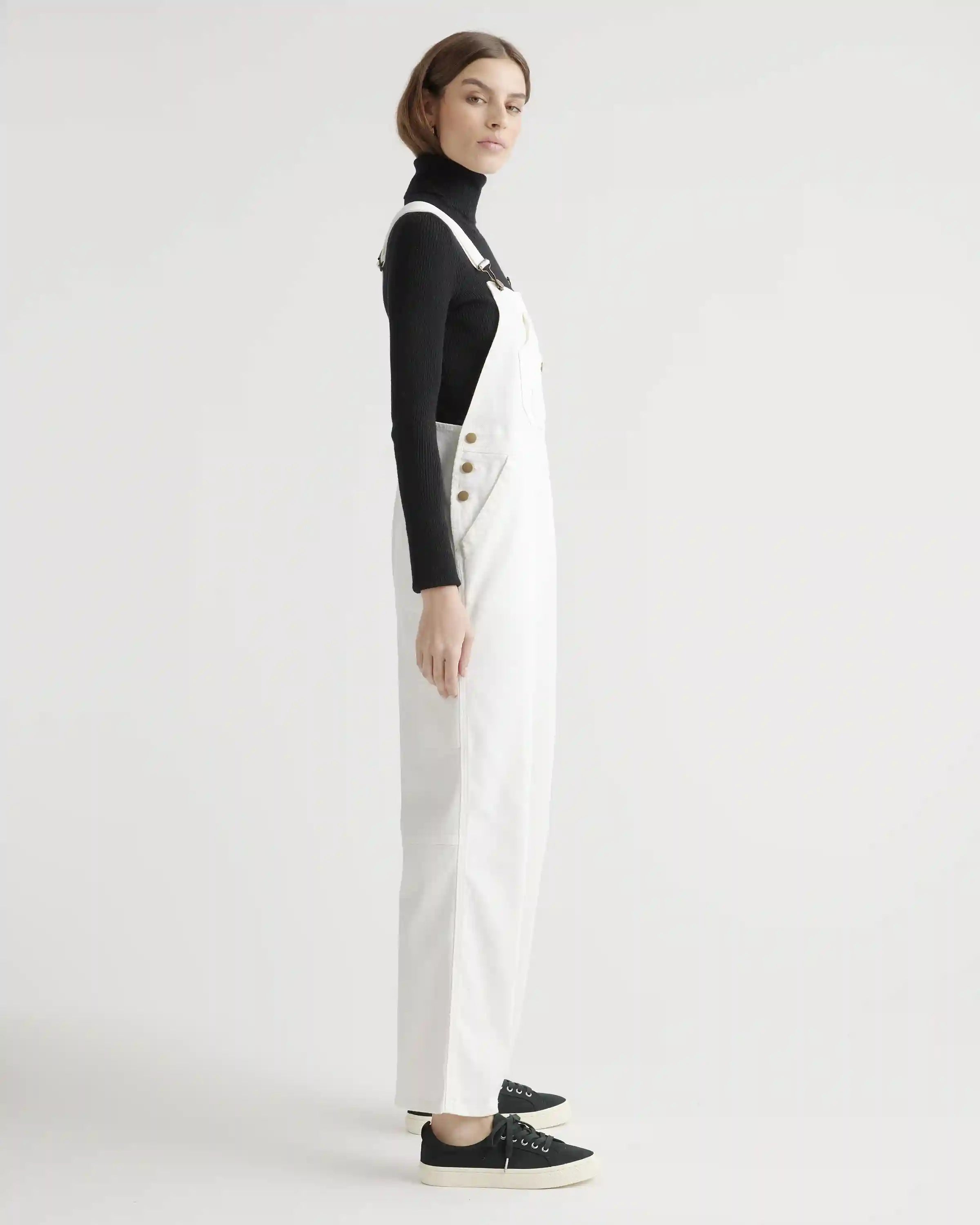 Organic Stretch Cotton Twill Relaxed Overalls