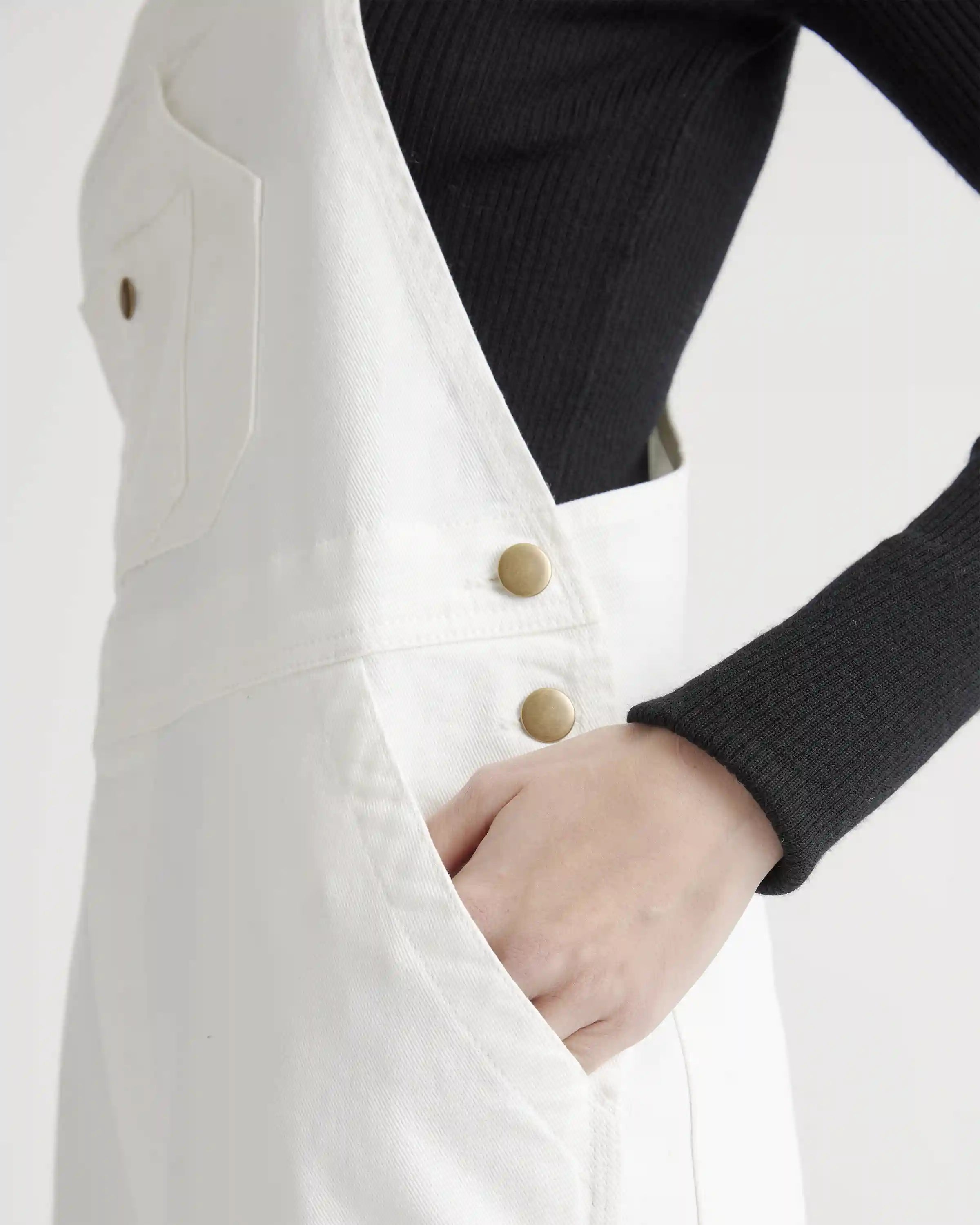 Organic Stretch Cotton Twill Relaxed Overalls