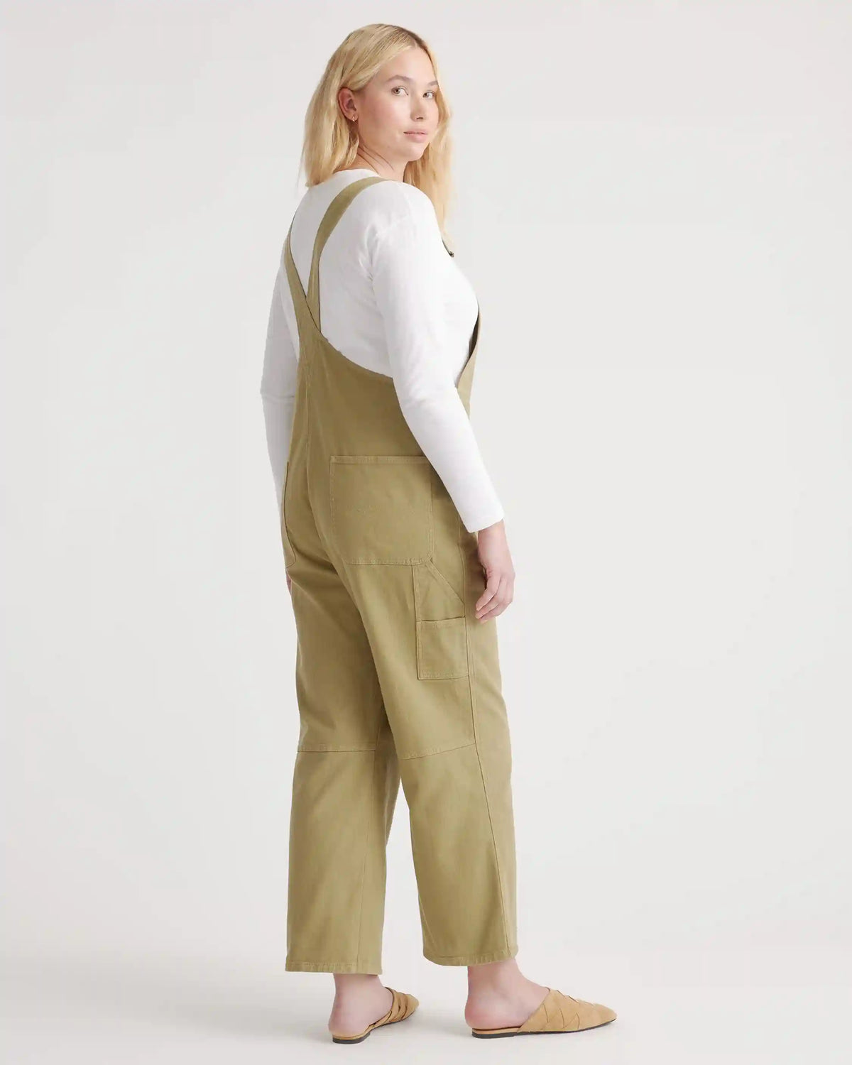 Organic Stretch Cotton Twill Relaxed Overalls