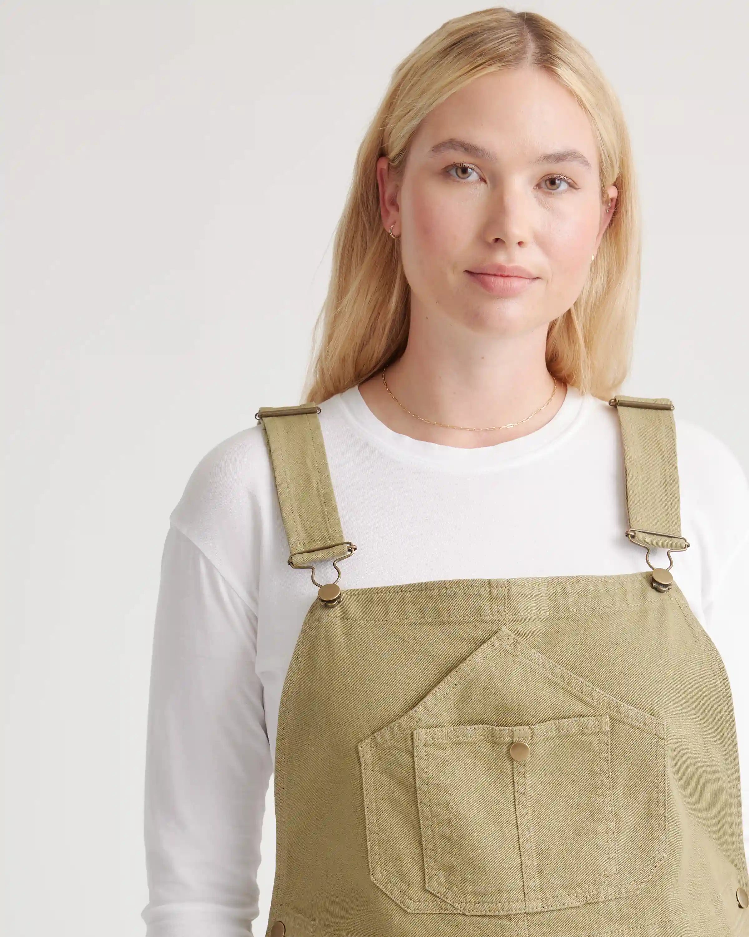 Organic Stretch Cotton Twill Relaxed Overalls