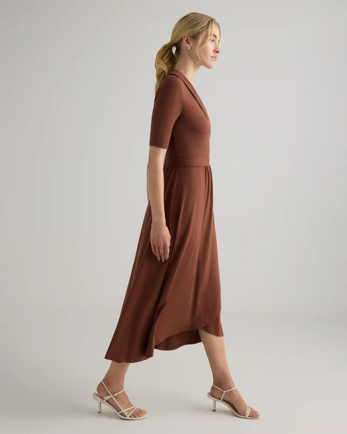 Tencel Jersey Midi Wrap Dress