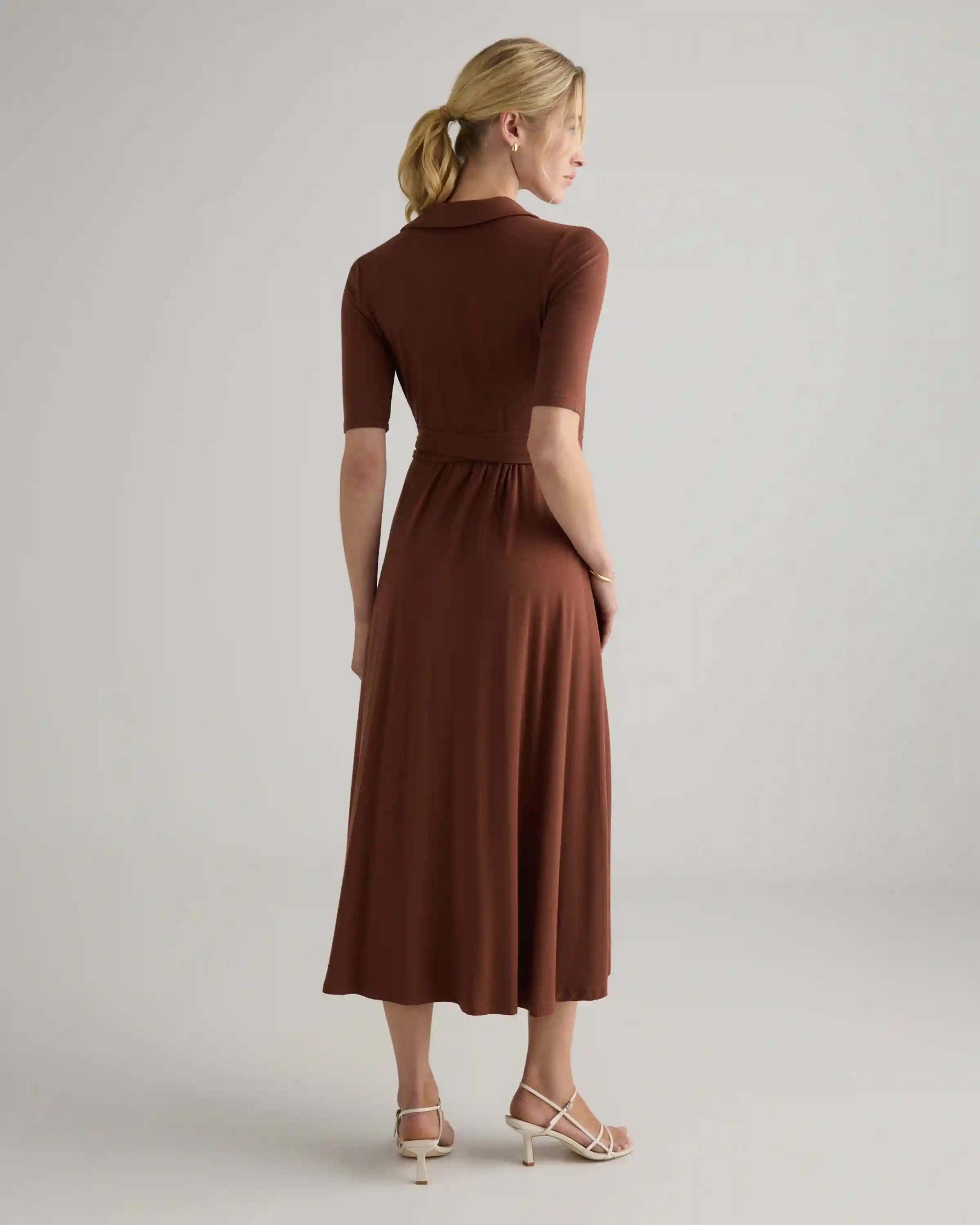 Tencel Jersey Midi Wrap Dress