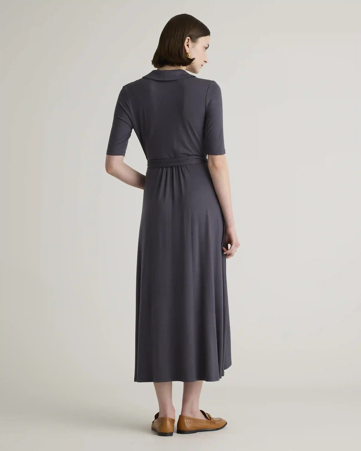 Tencel Jersey Midi Wrap Dress