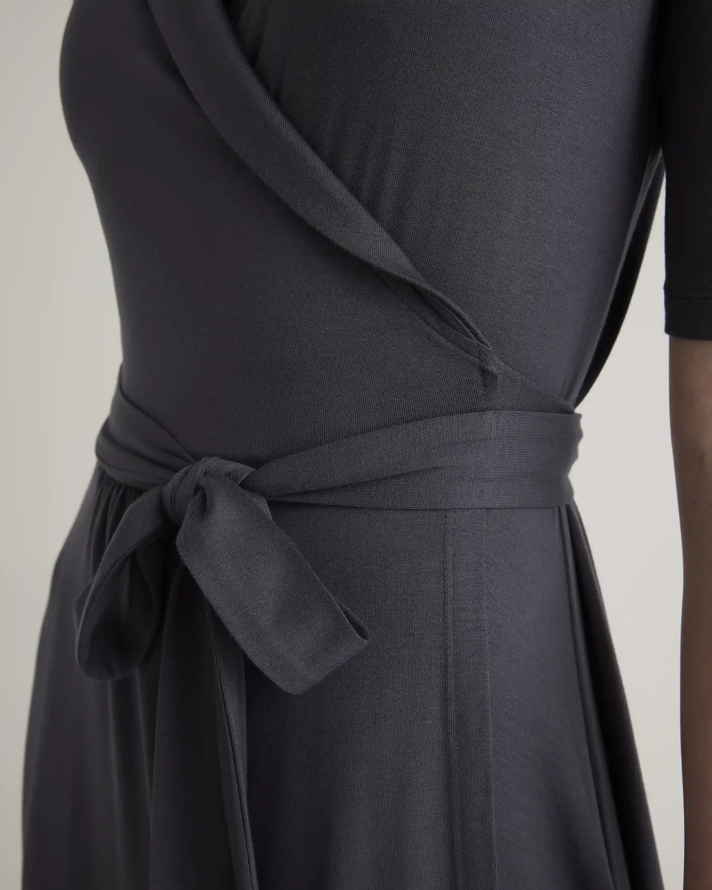 Tencel Jersey Midi Wrap Dress
