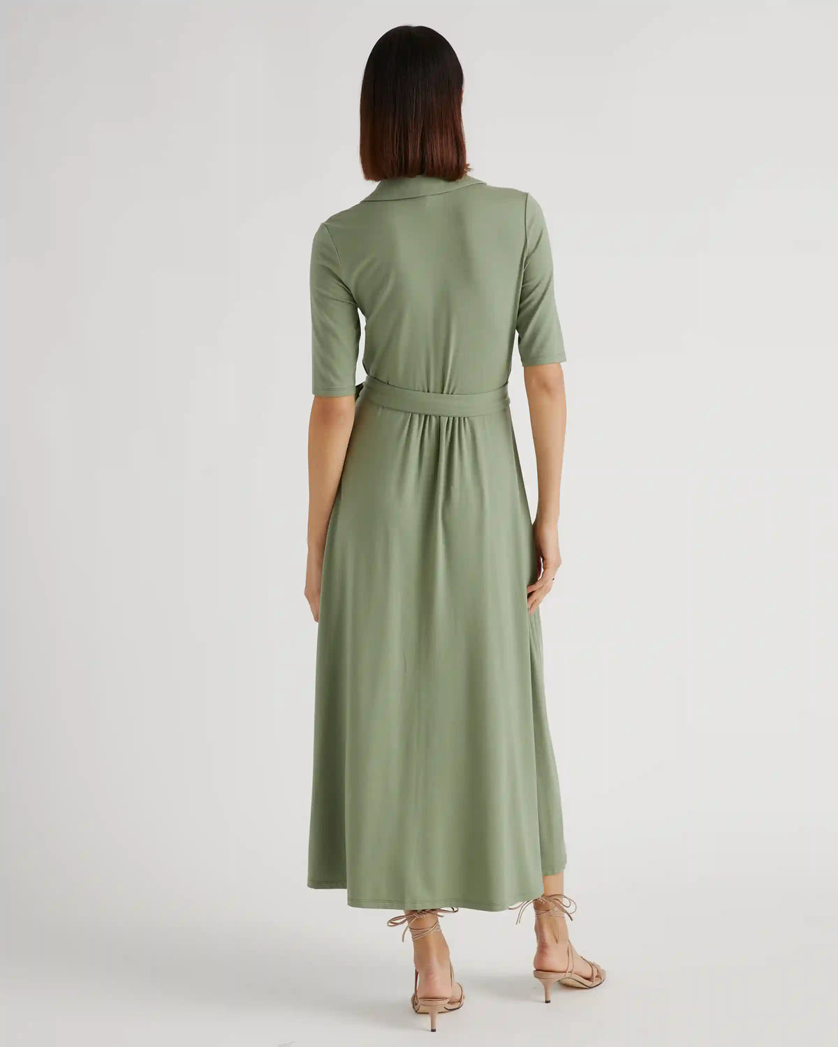 Tencel Jersey Midi Wrap Dress